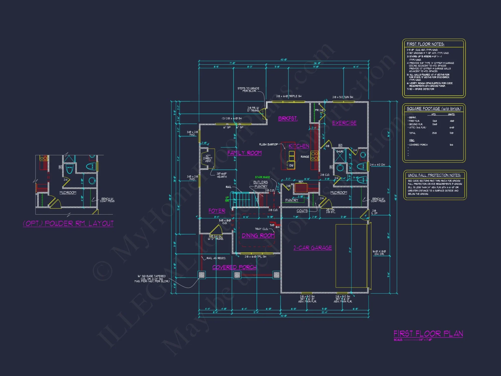 Custom house Floor Plan with 4 Beds, 2.5 Stories & Garage
