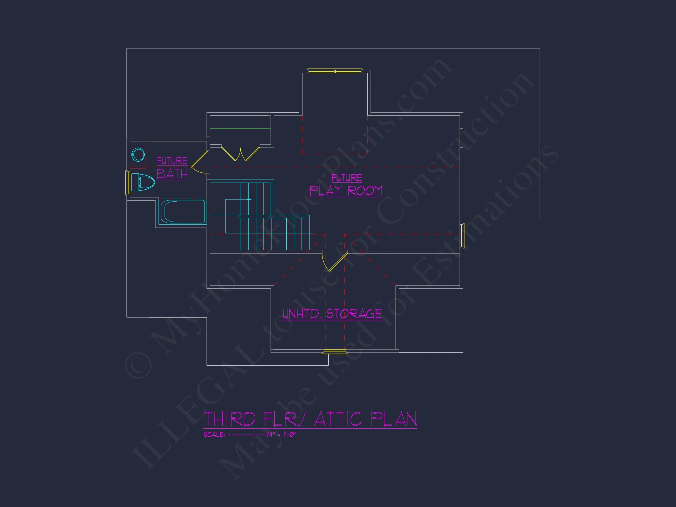 17-1304 HOUSE PLAN - Custom House Floor Plan with 4 Beds, 2.5 Stories & Garage 7 Custom house Floor Plan with 4 Beds, 2.5 Stories & Garage