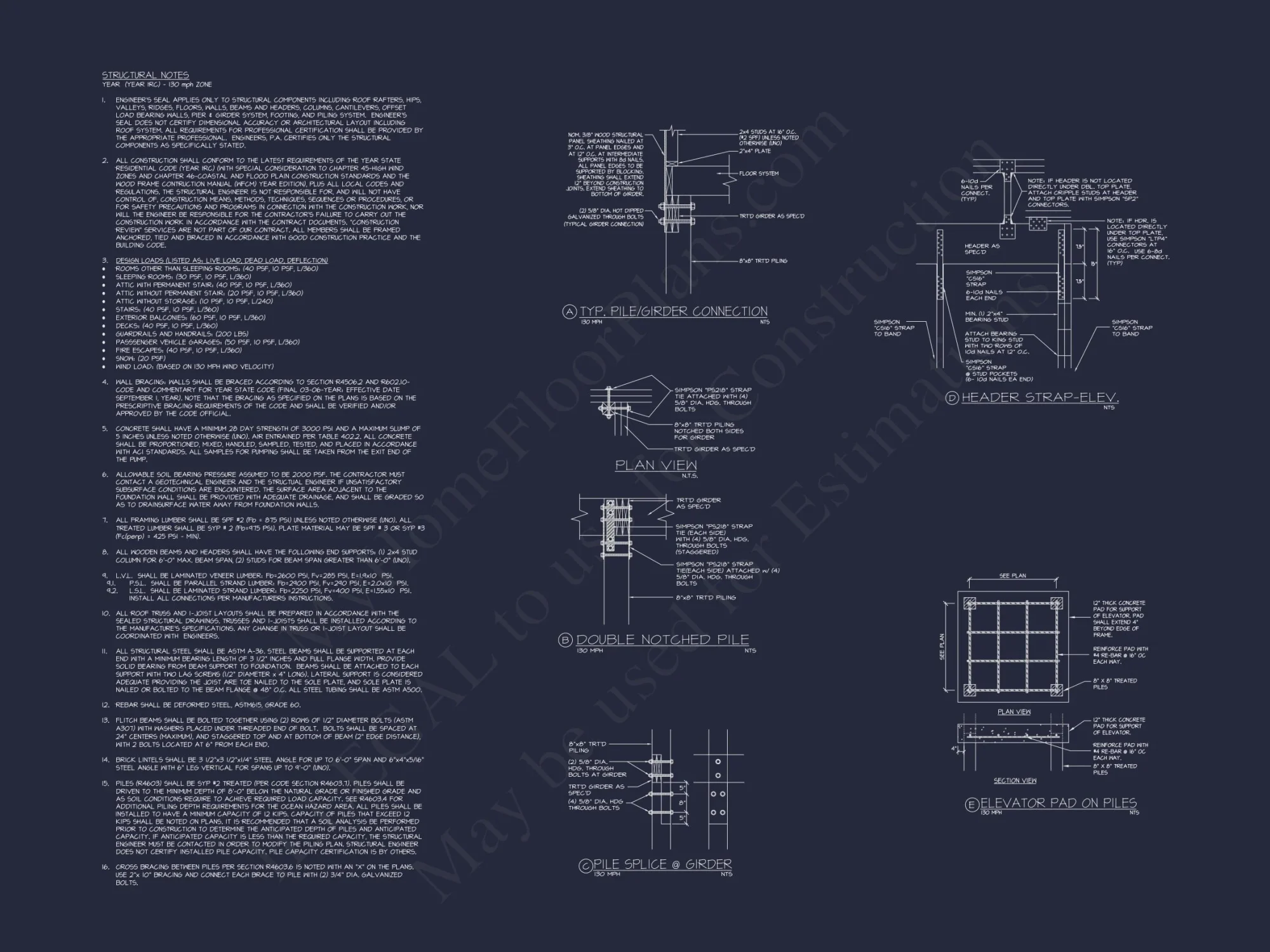Modern Coastal house Floor Plan with Architectural Designs