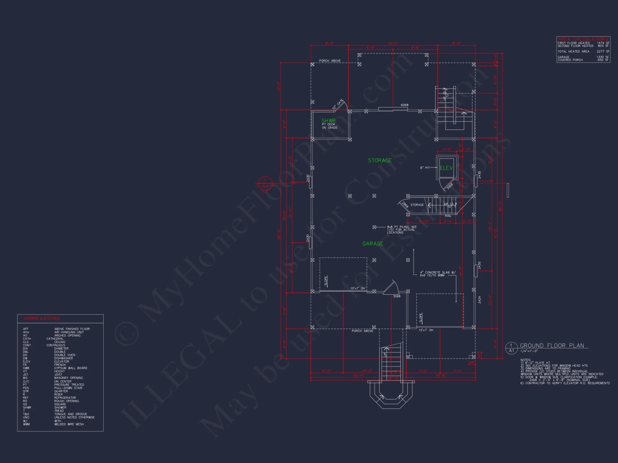 Modern Coastal house Floor Plan with Architectural Designs