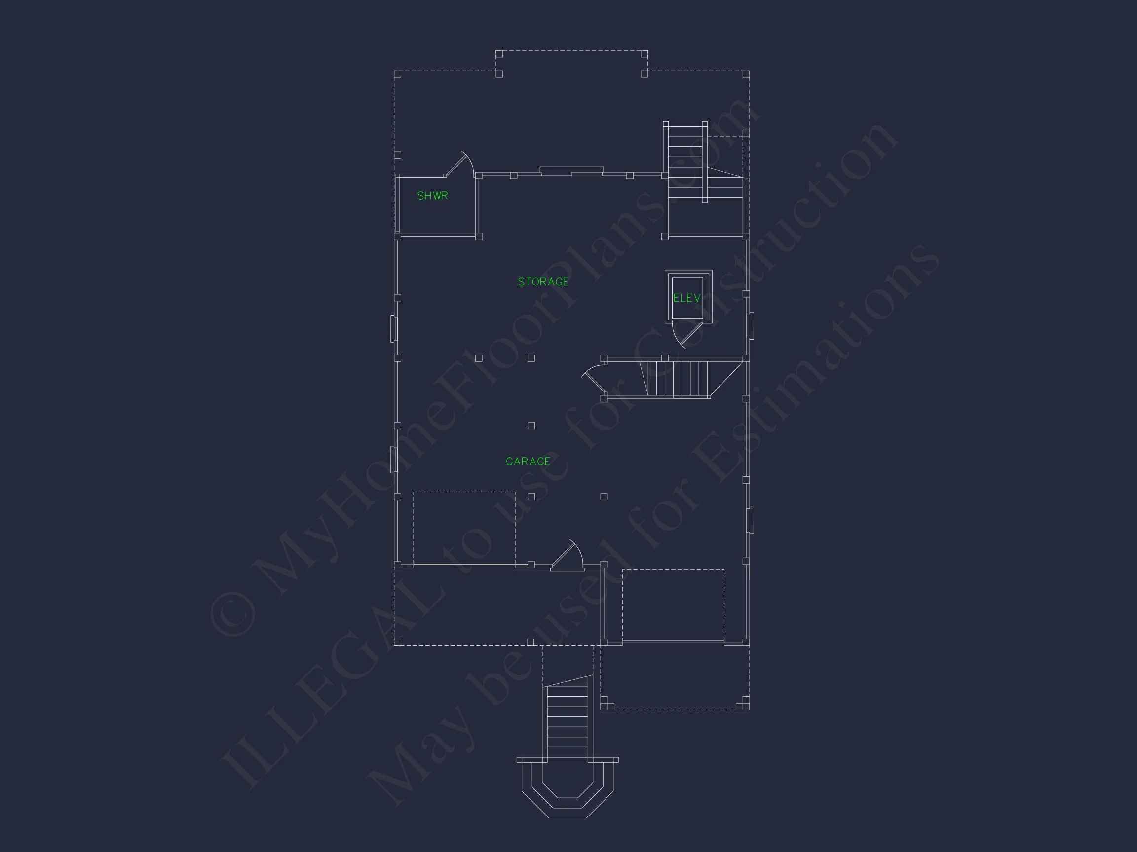 Modern Coastal house Floor Plan with Architectural Designs
