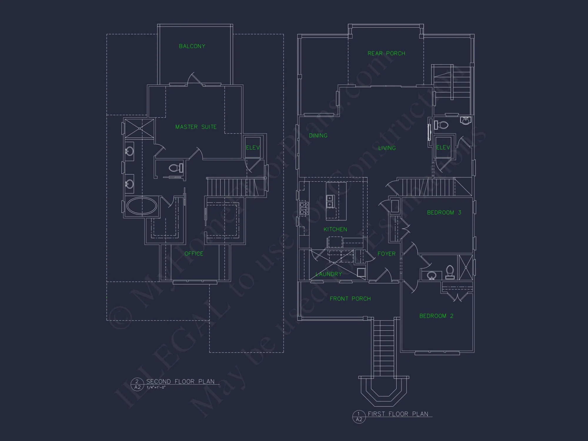 Modern Coastal house Floor Plan with Architectural Designs