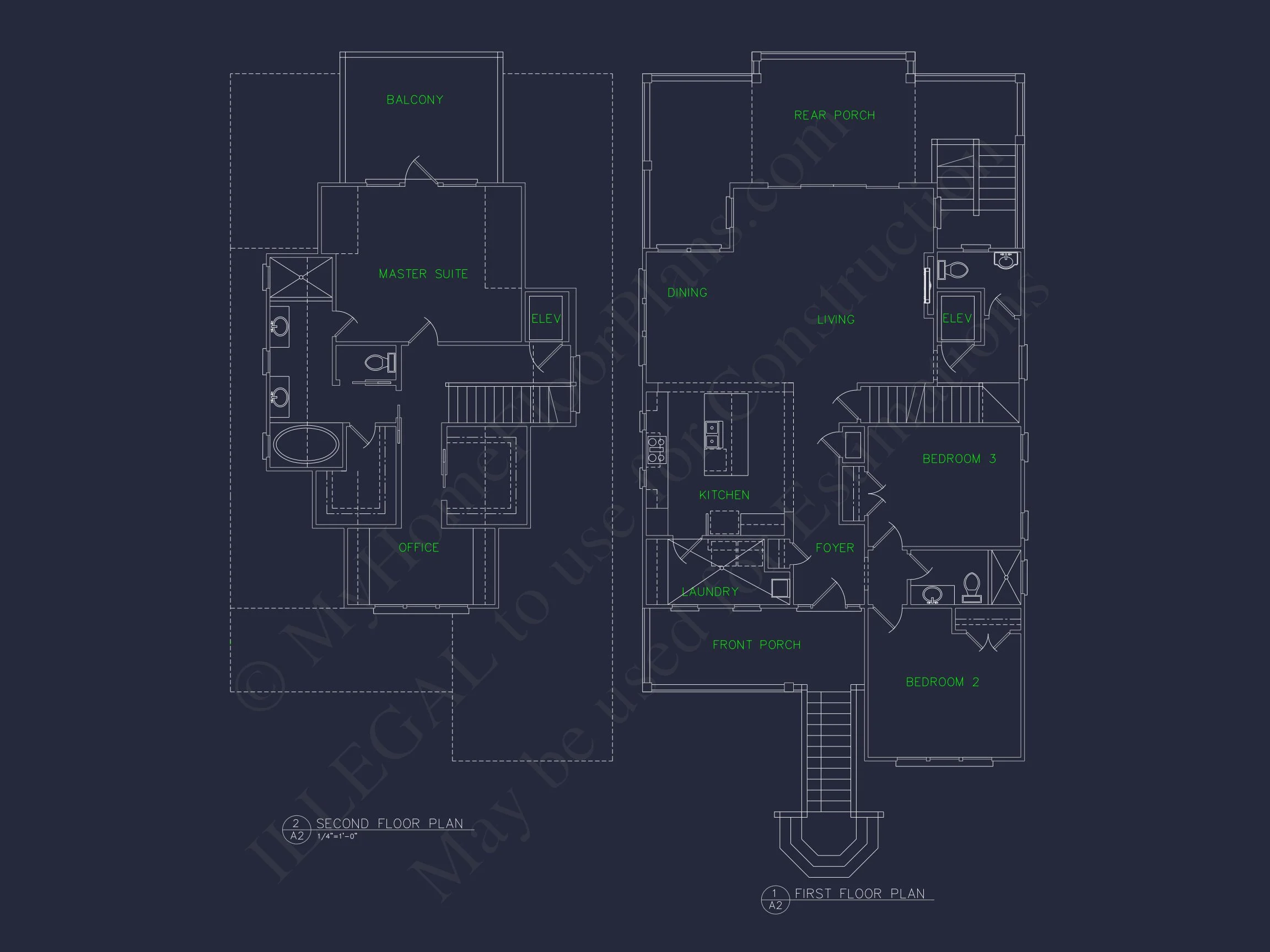Modern Coastal house Floor Plan with Architectural Designs