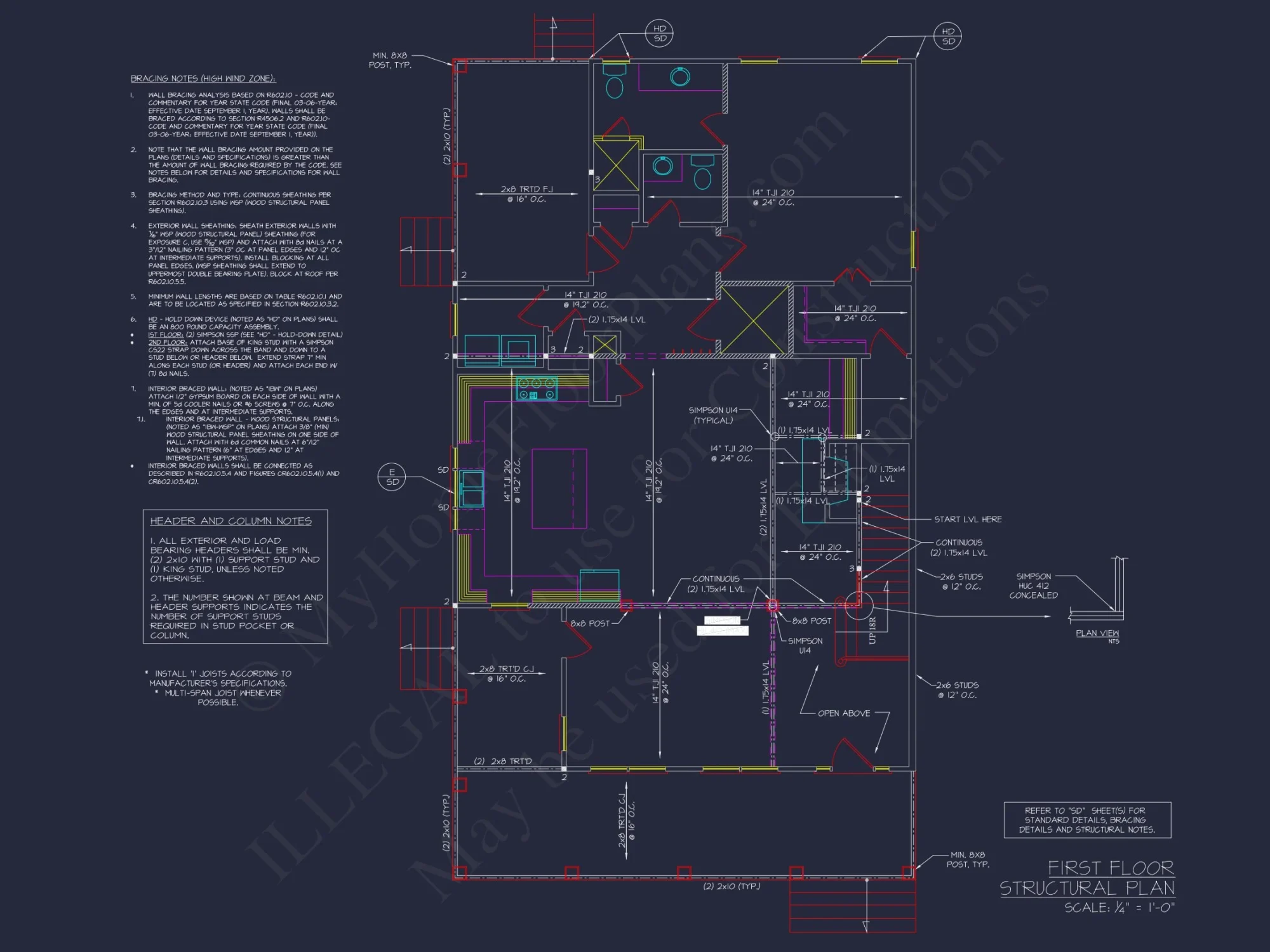 Southern Colonial Farmhouse house Plan with Detailed CAD Designs
