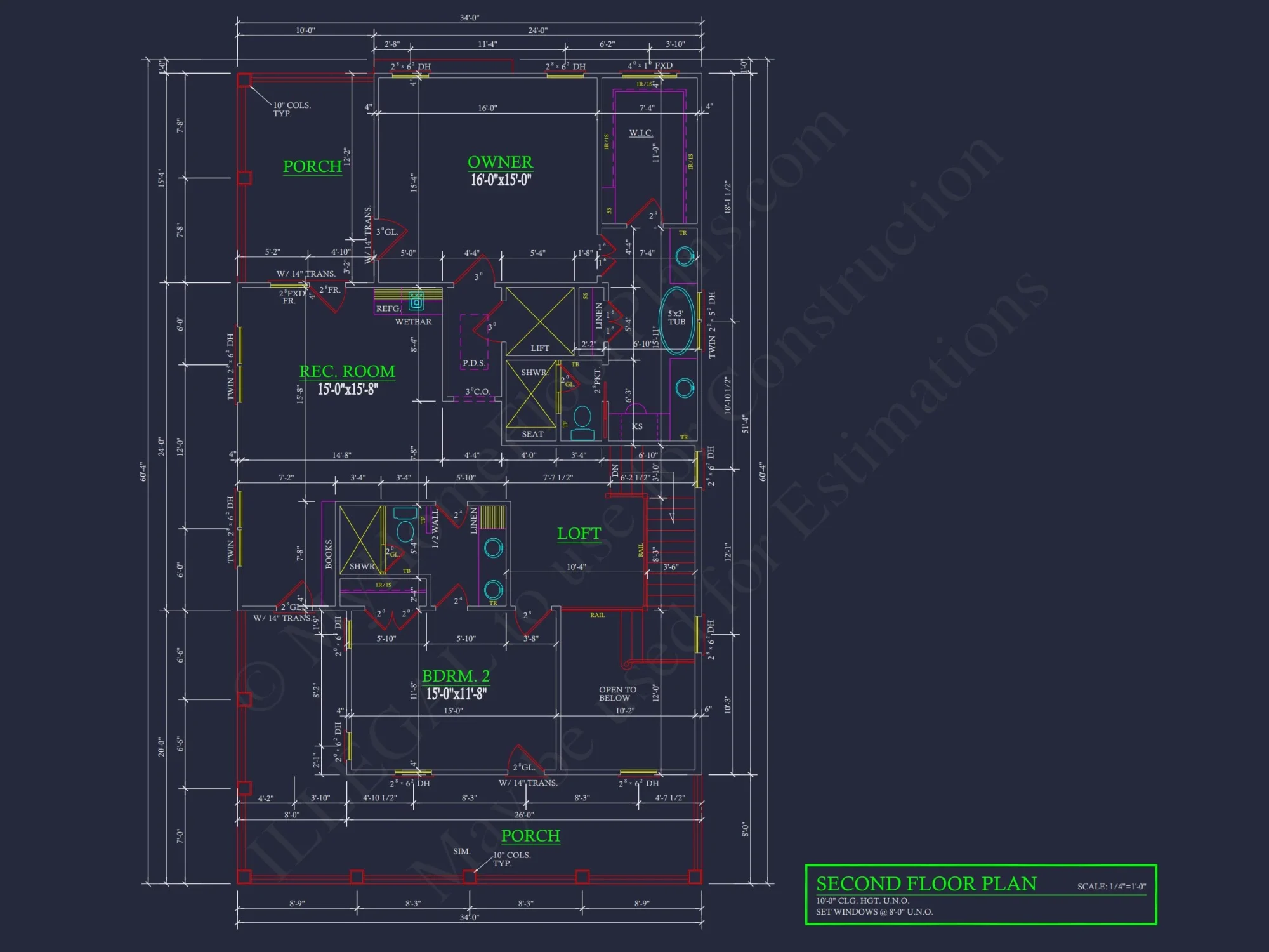 Southern Colonial Farmhouse house Plan with Detailed CAD Designs