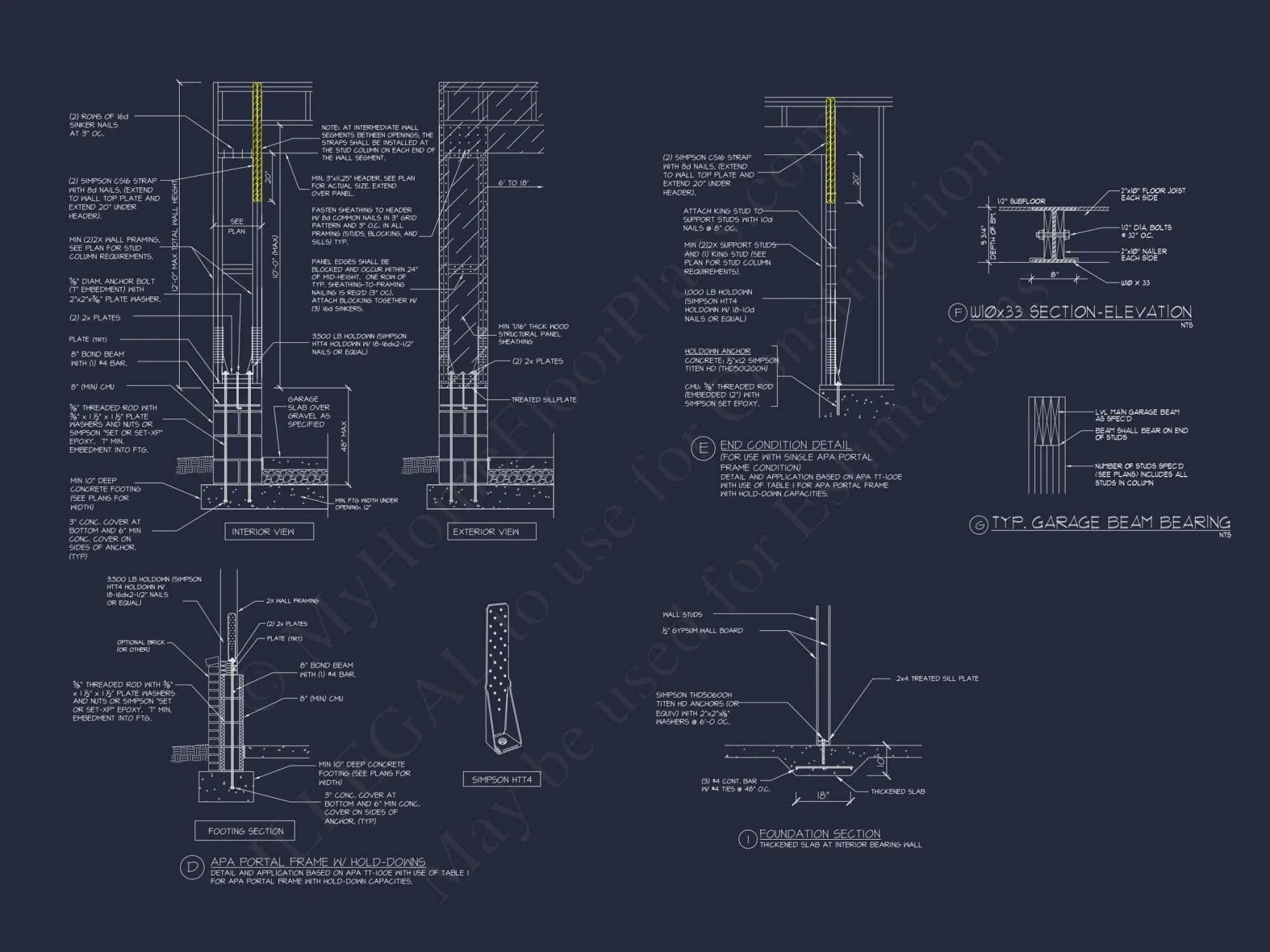 Modern Craftsman house Floor Plan with Detailed Blueprint Designs