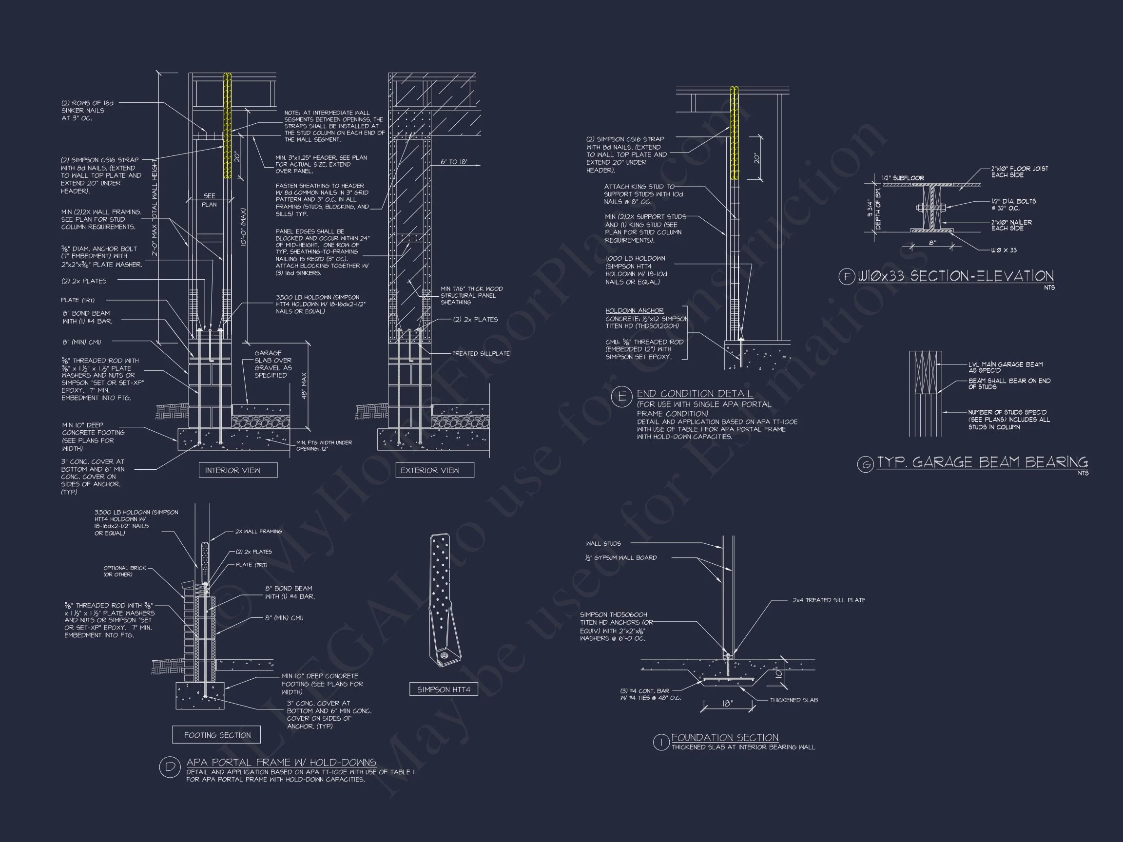 Modern Craftsman house Floor Plan with Detailed Blueprint Designs
