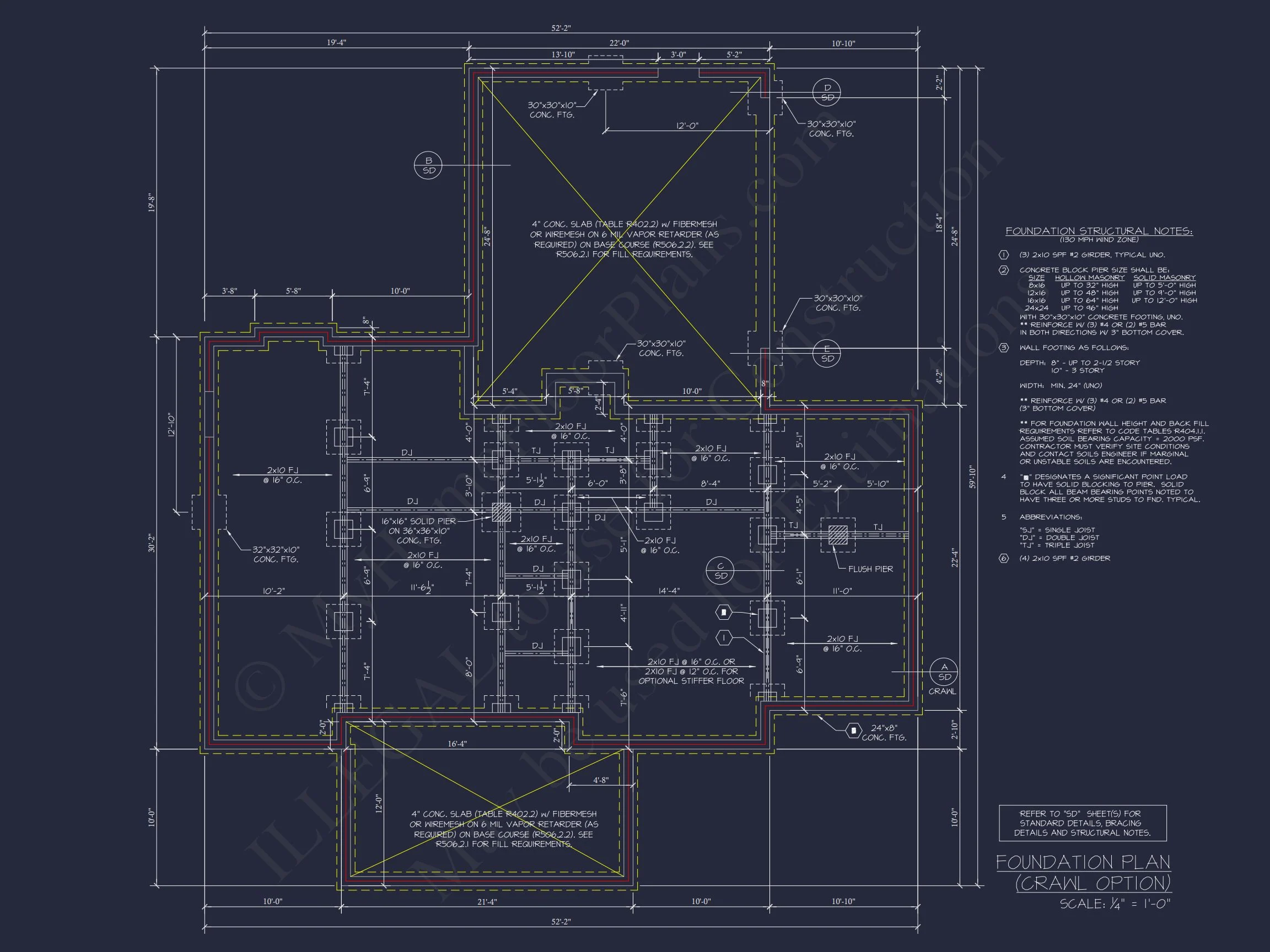Modern Craftsman house Floor Plan with Detailed Blueprint Designs