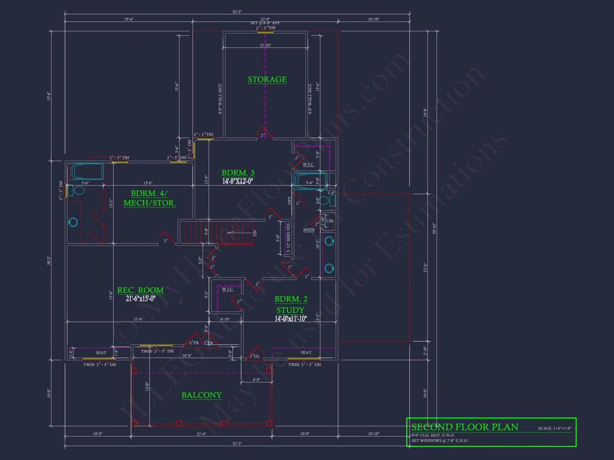Modern Craftsman house Floor Plan with Detailed Blueprint Designs