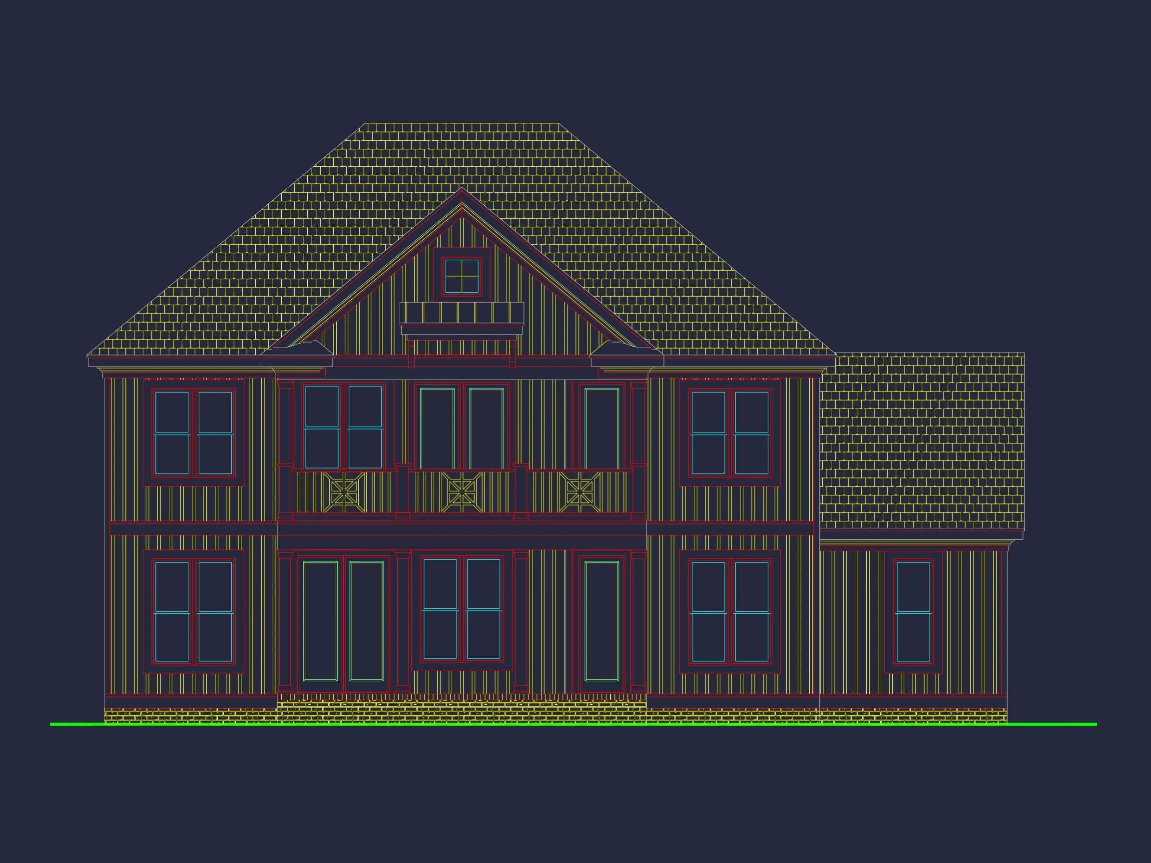 Modern Craftsman house Floor Plan with Detailed Blueprint Designs