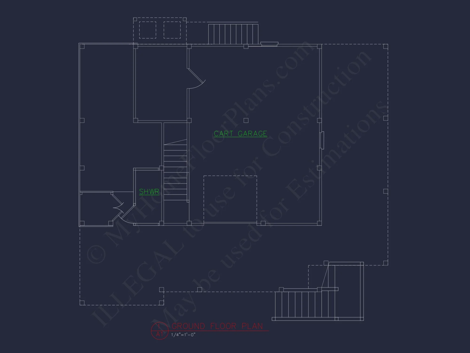 Craftsman Beach house Floor Plan with CAD and Designs