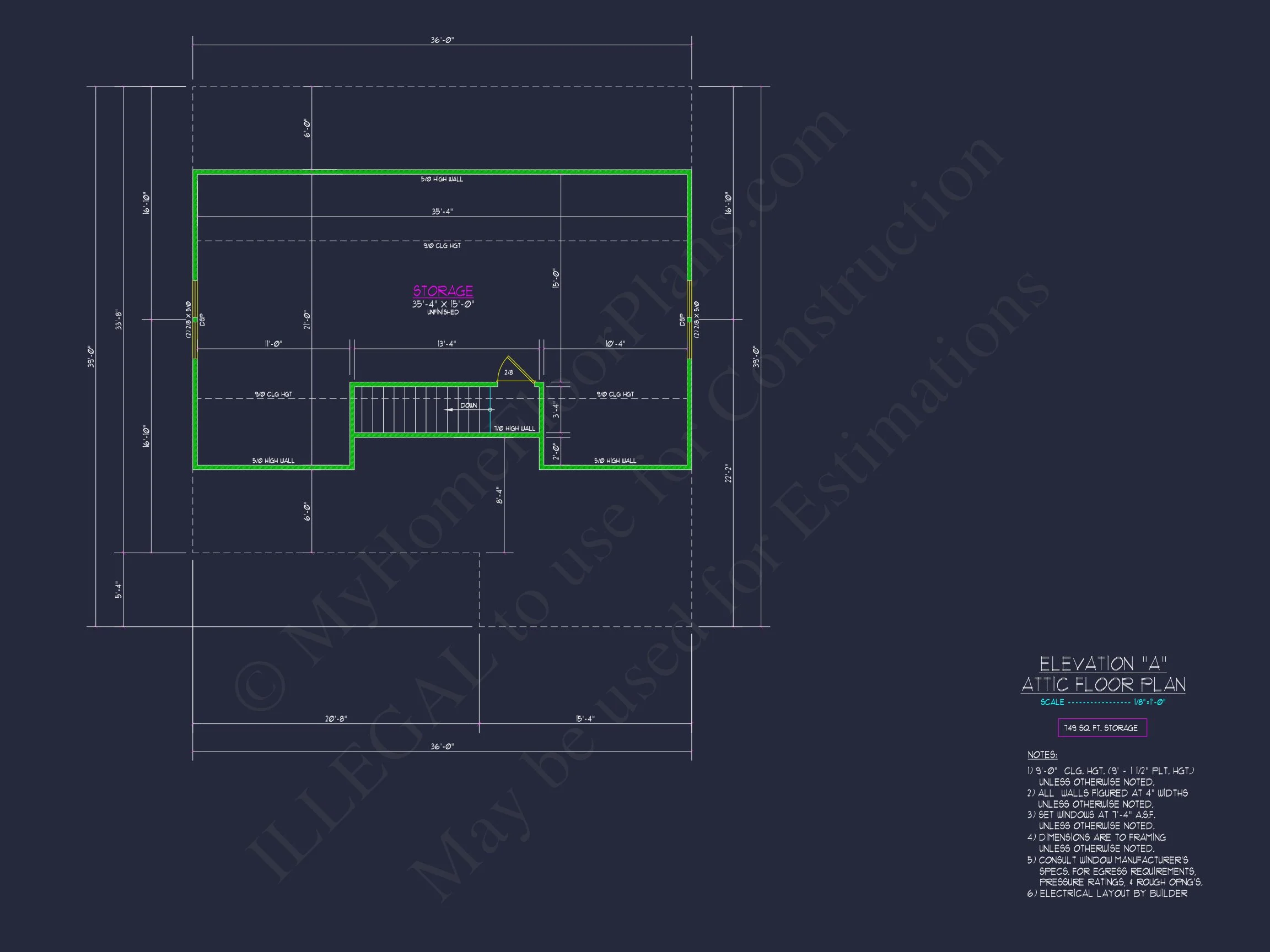 17-1135 HOUSE PLAN - Modern House Plan with Upstairs Bedrooms & Open Floor Design 10 Modern house Plan with Upstairs Bedrooms & Open Floor Design