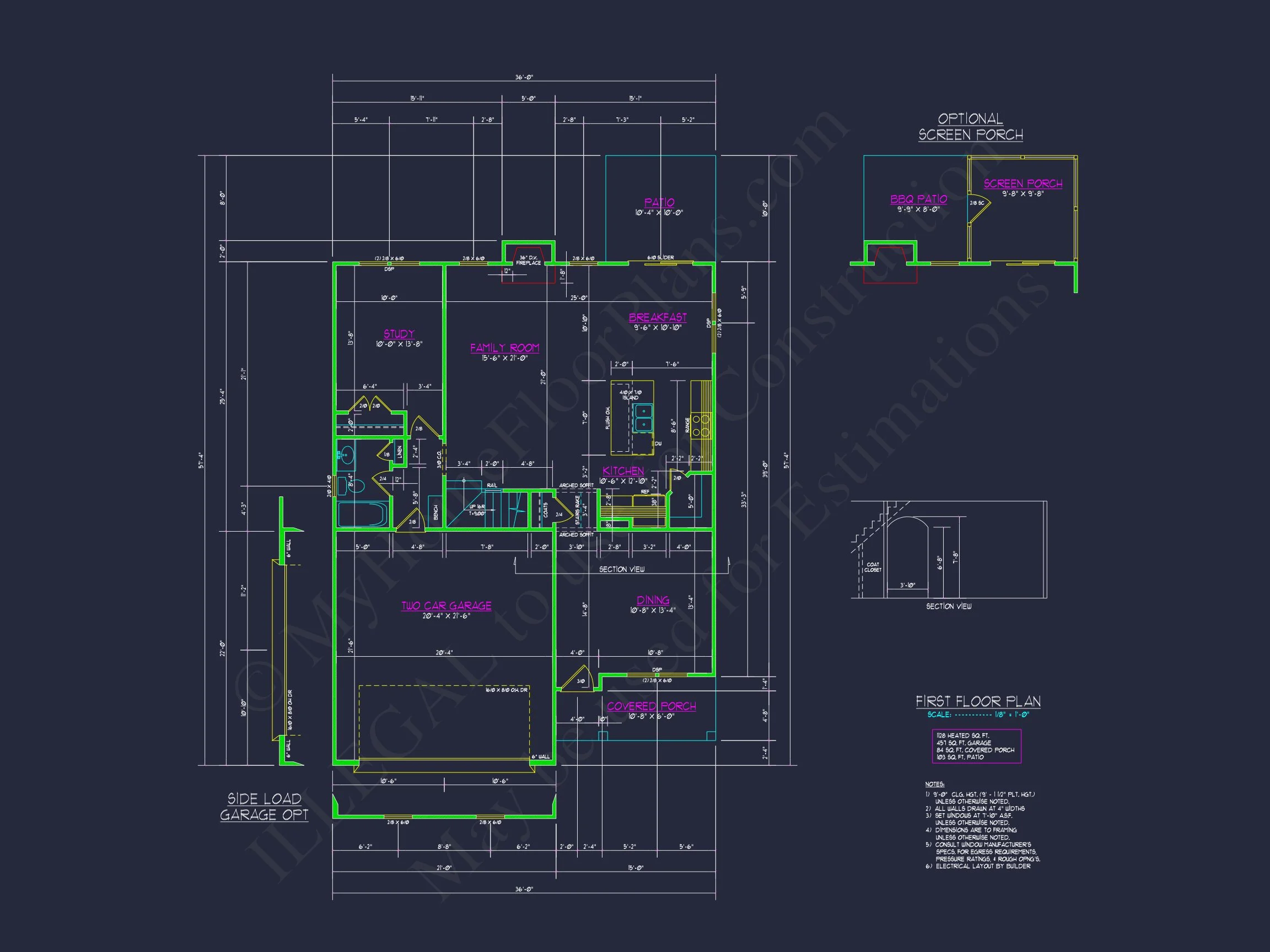 17-1135 HOUSE PLAN - Modern House Plan with Upstairs Bedrooms & Open Floor Design 7 Modern house Plan with Upstairs Bedrooms & Open Floor Design