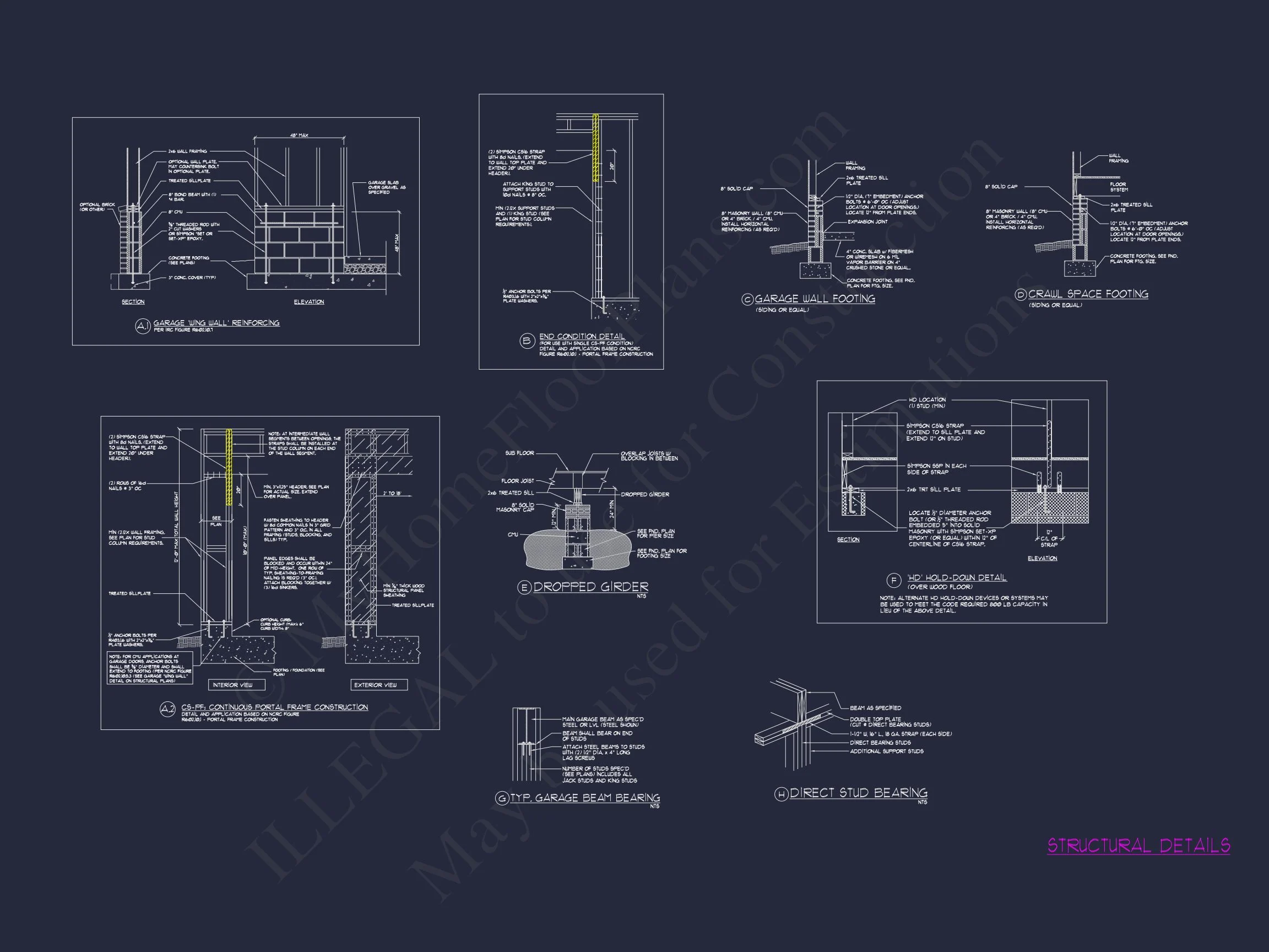 Modern Craftsman house Plan with 3 Floors and Detailed CAD Designs