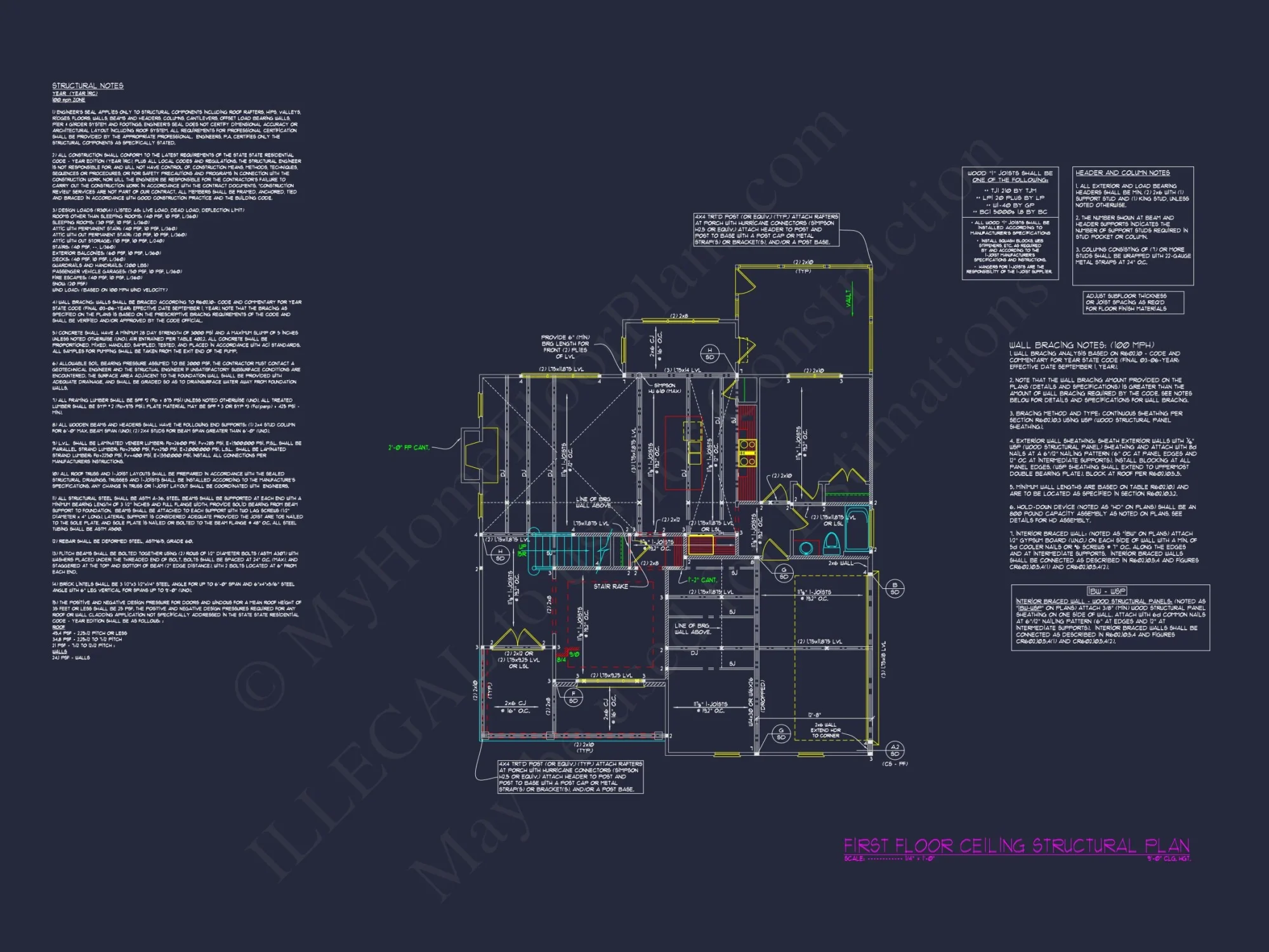 Modern Craftsman house Plan with 3 Floors and Detailed CAD Designs