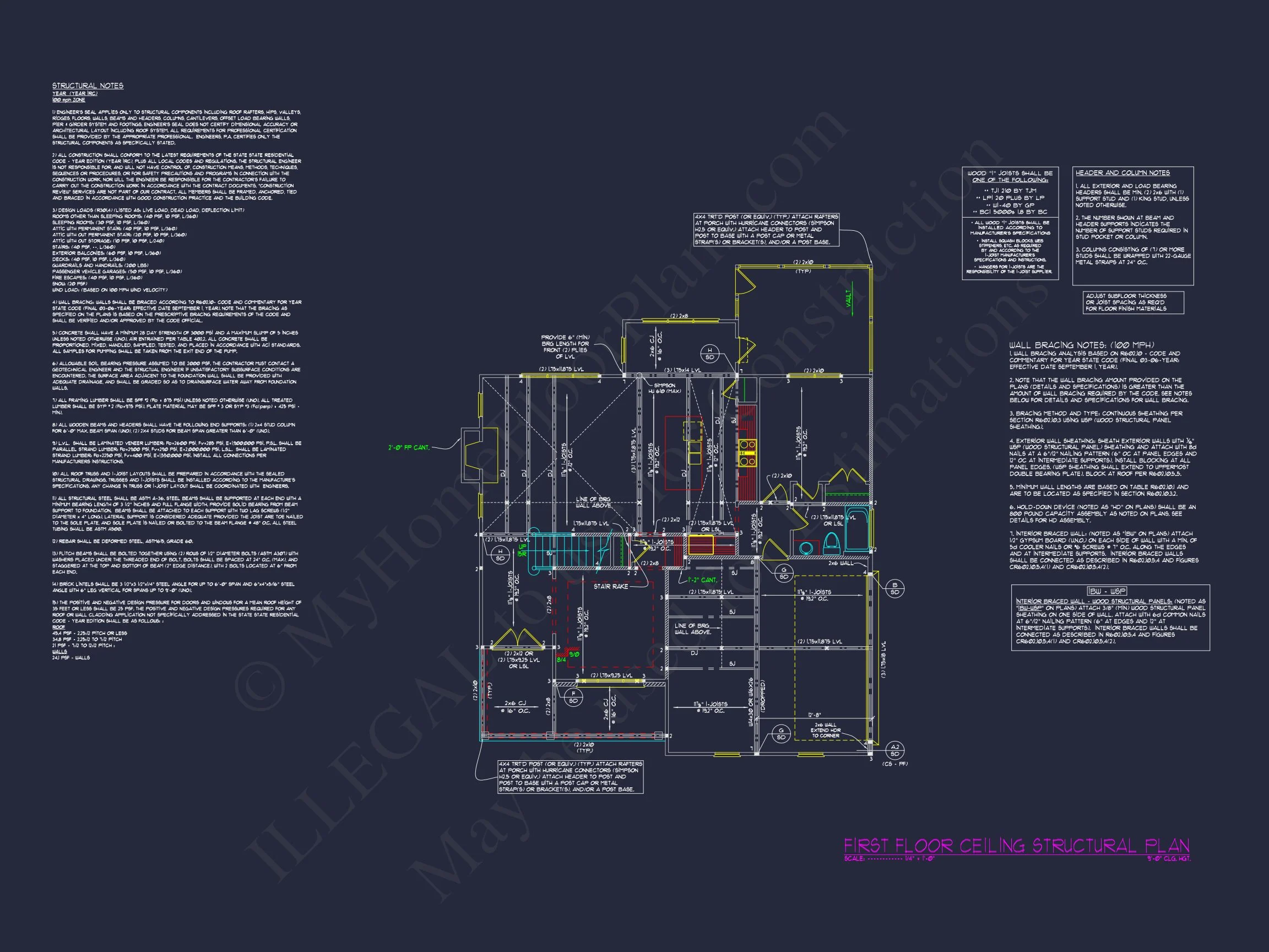 Modern Craftsman house Plan with 3 Floors and Detailed CAD Designs