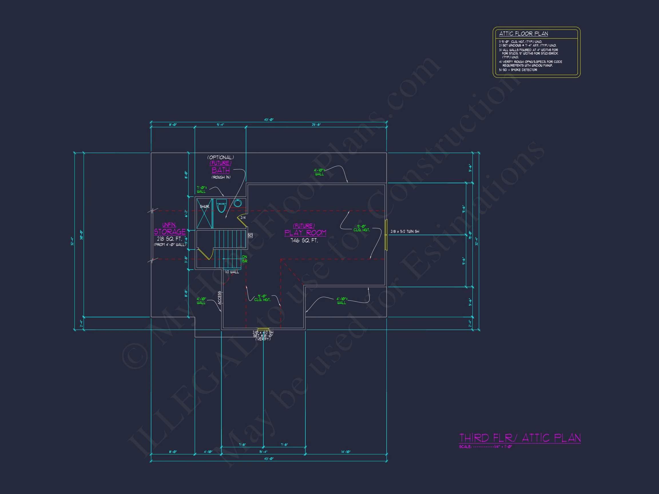 Modern Craftsman house Plan with 3 Floors and Detailed CAD Designs