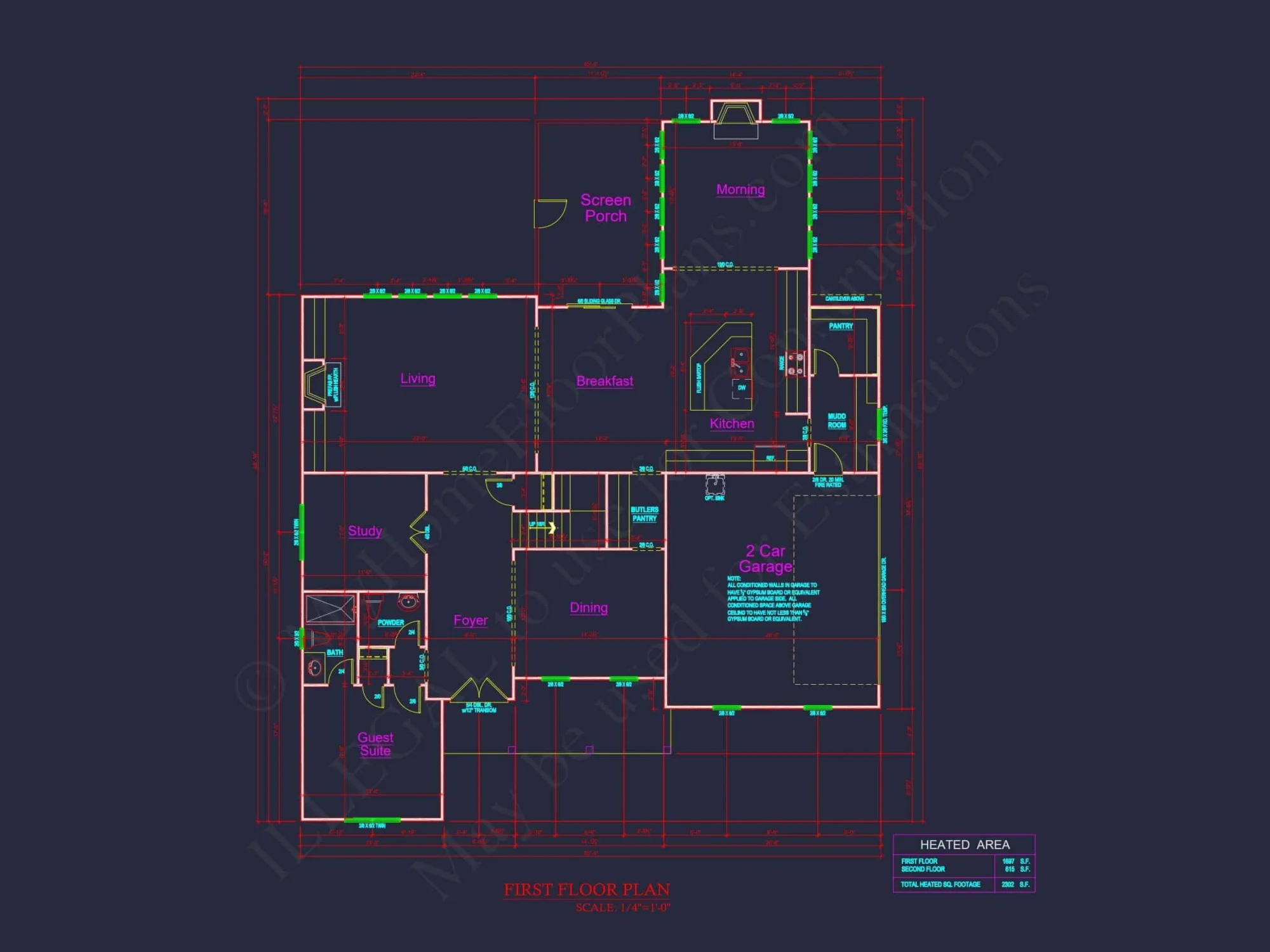 Beautiful house Plan with Detailed CAD Floor Plan and Designs