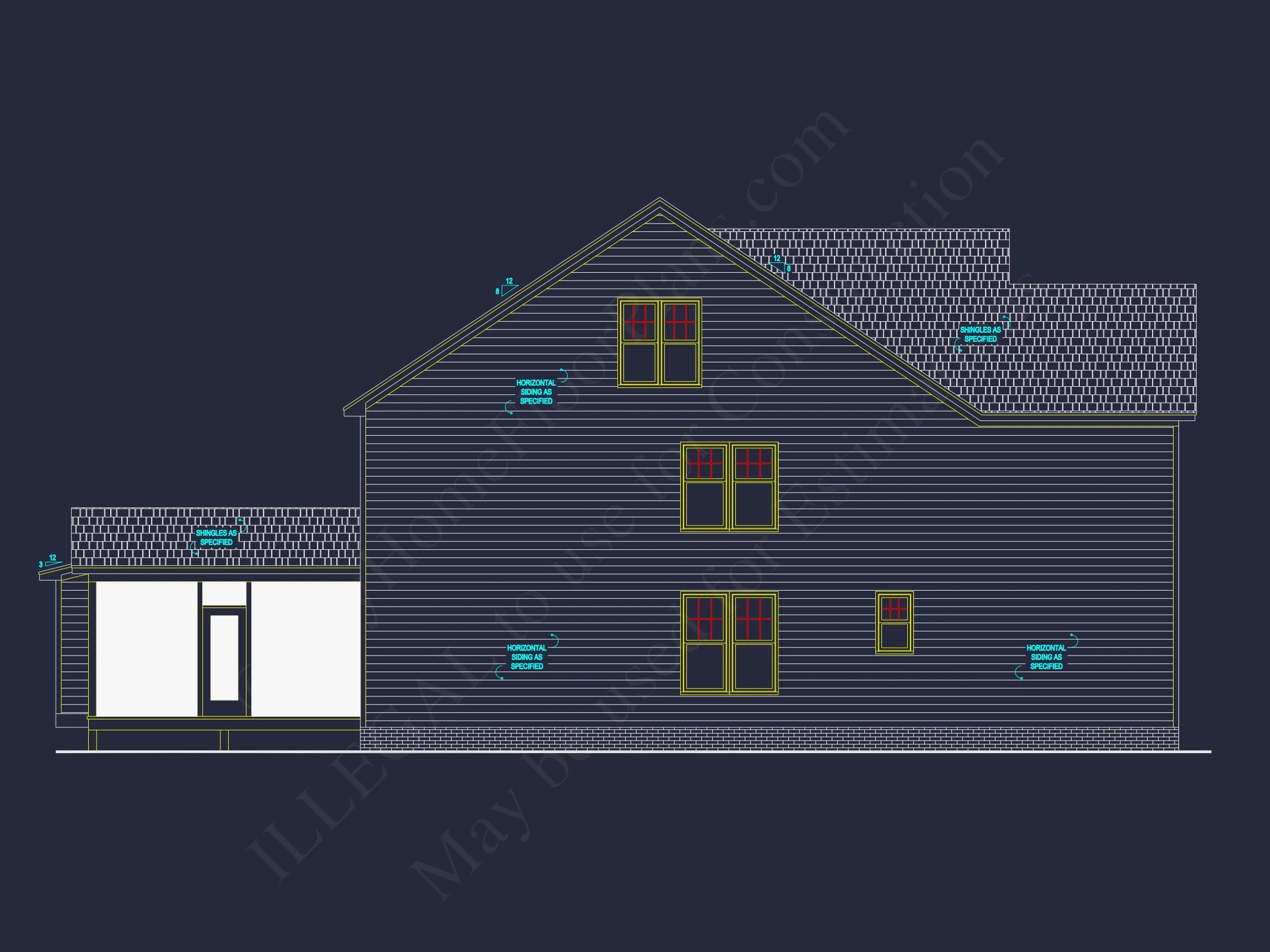 Beautiful house Plan with Detailed CAD Floor Plan and Designs