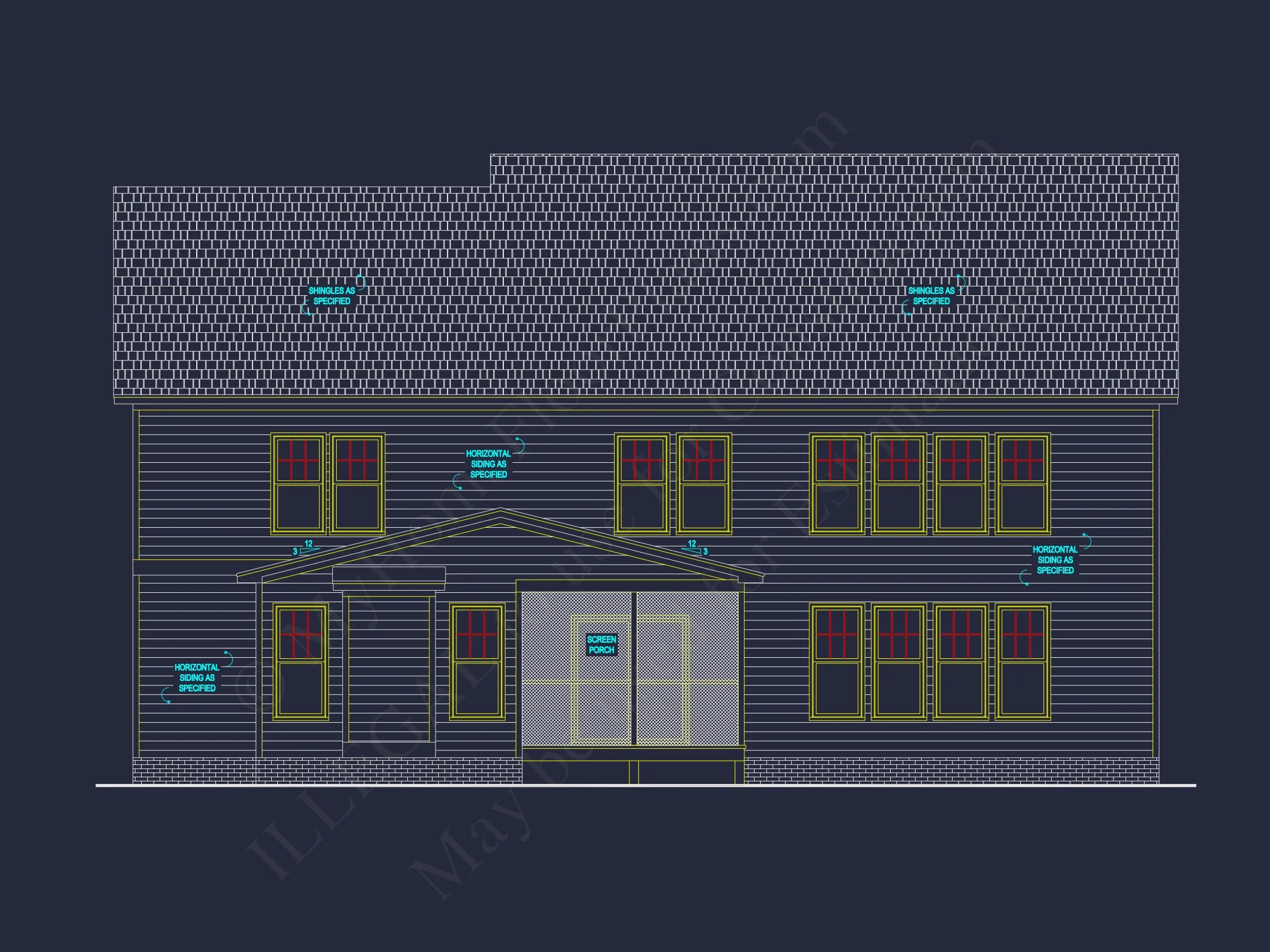 Beautiful house Plan with Detailed CAD Floor Plan and Designs