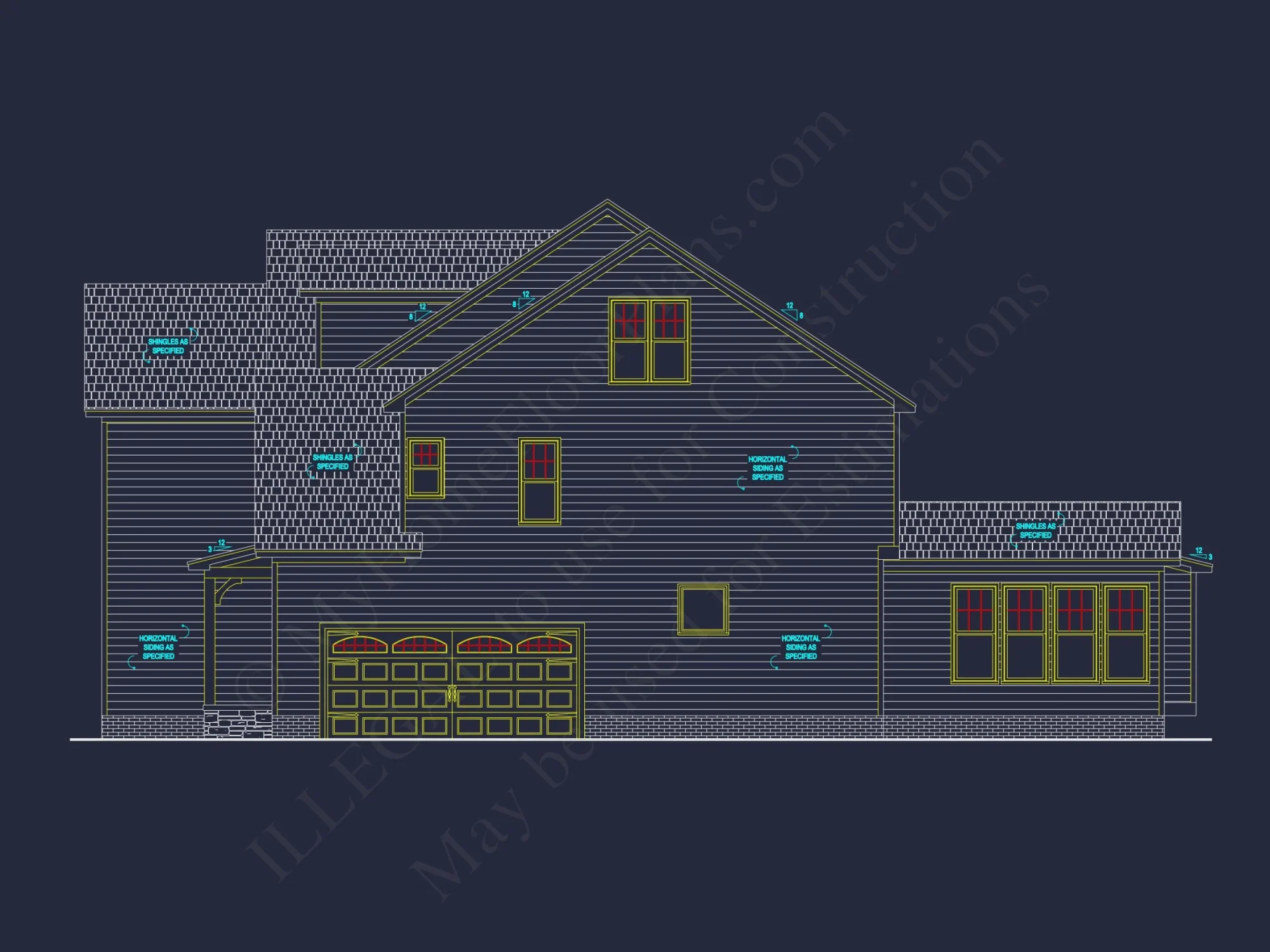 Beautiful house Plan with Detailed CAD Floor Plan and Designs