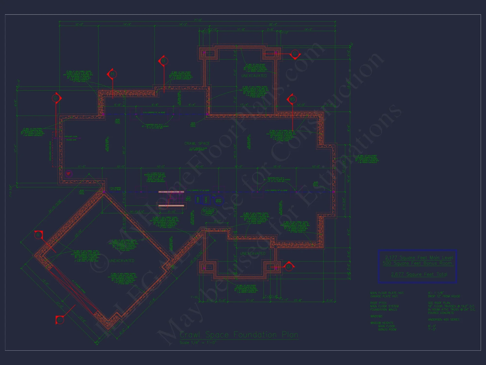 Craftsman house Plan with Bonus Room and 1.5 Story Design