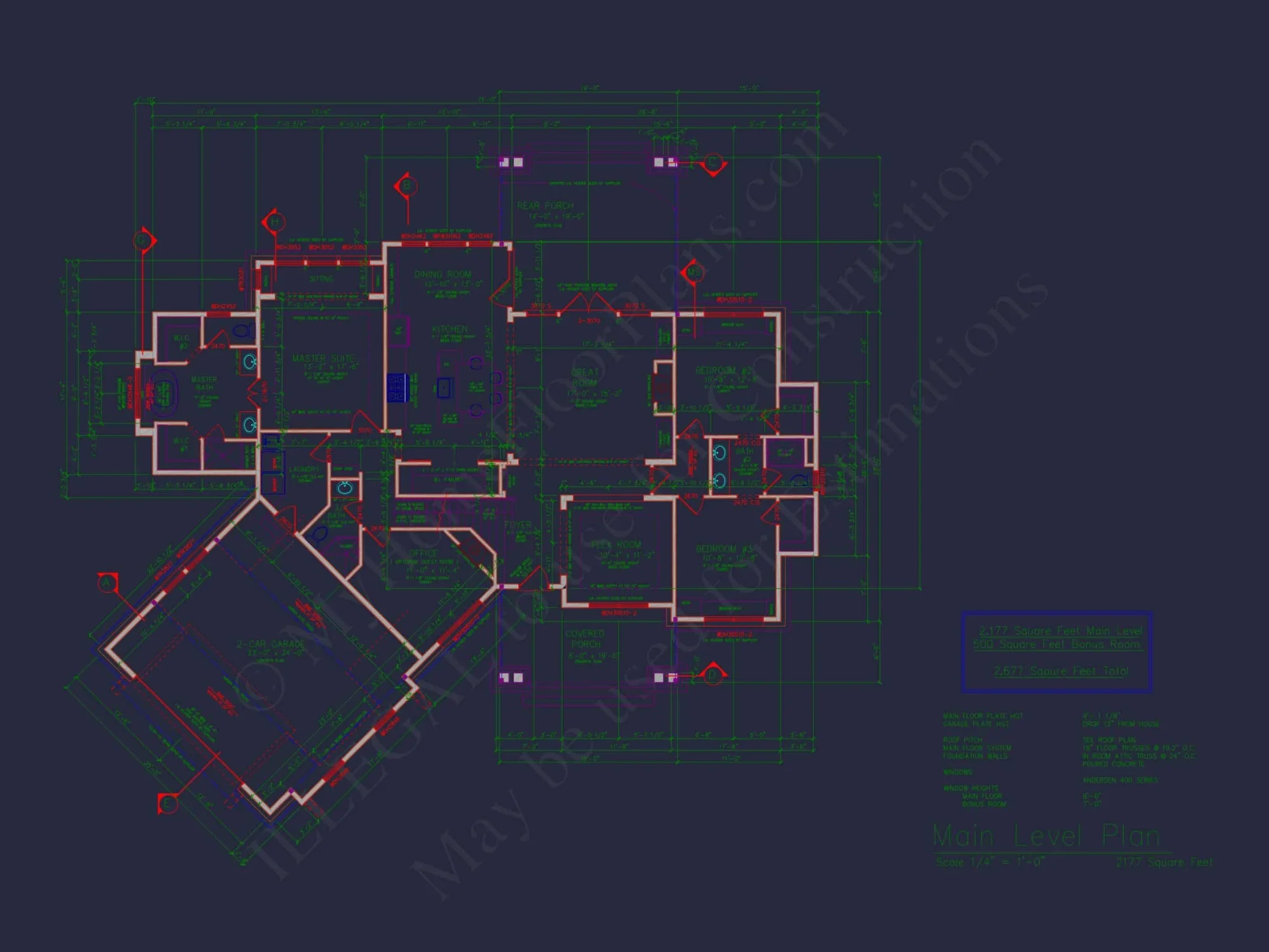 Craftsman house Plan with Bonus Room and 1.5 Story Design