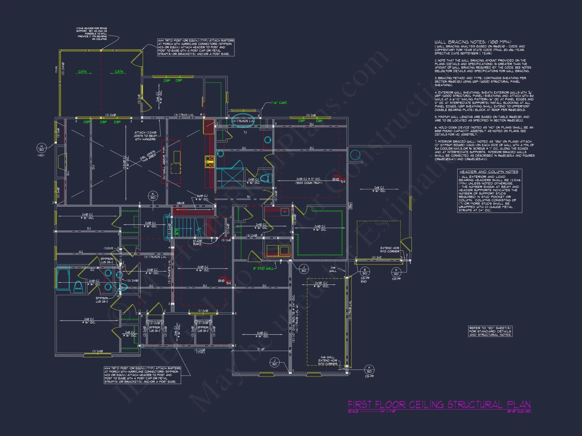 Craftsman house Plan with Modern Floor Designs & CAD Blueprints