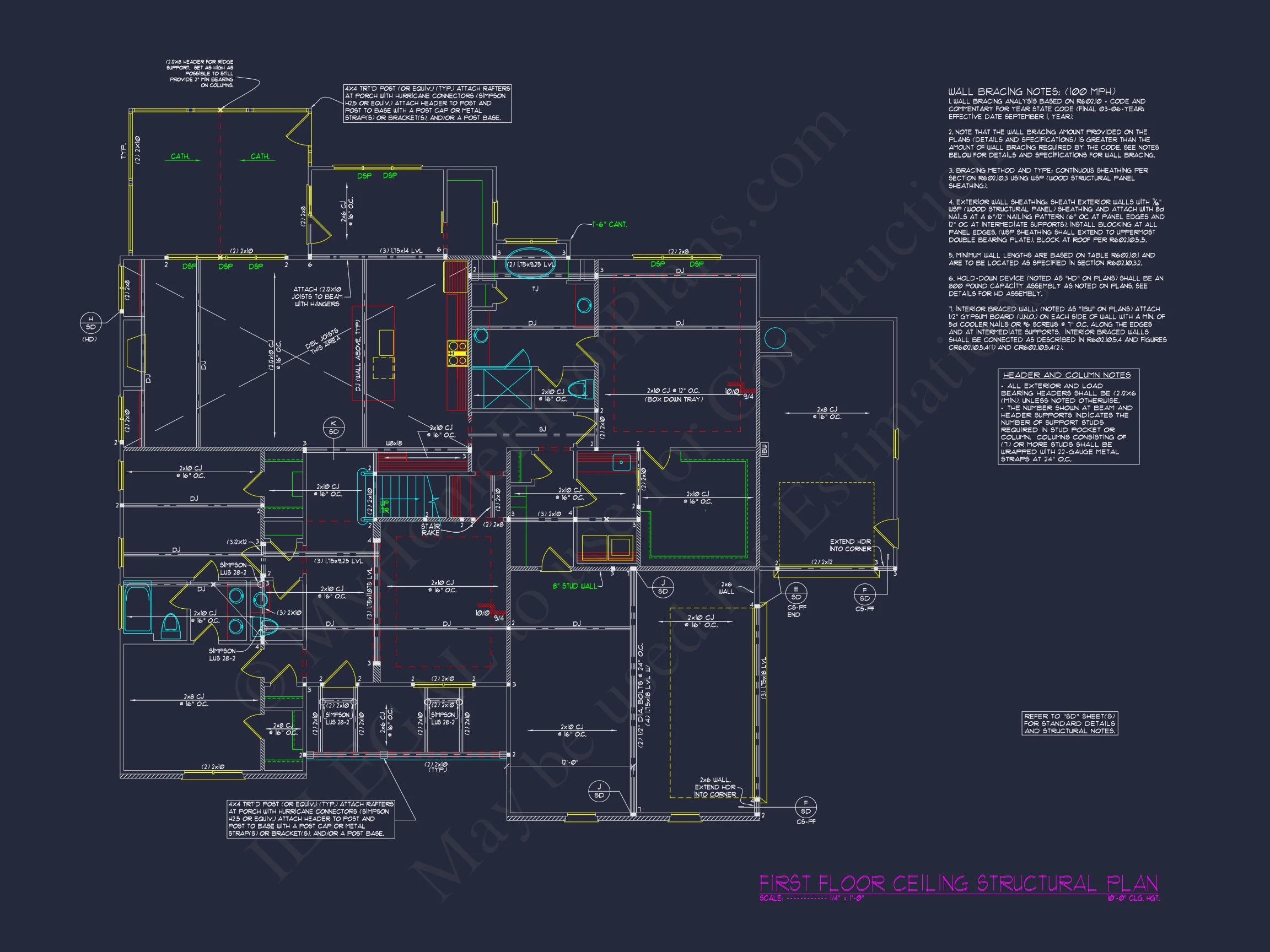 Craftsman house Plan with Modern Floor Designs & CAD Blueprints