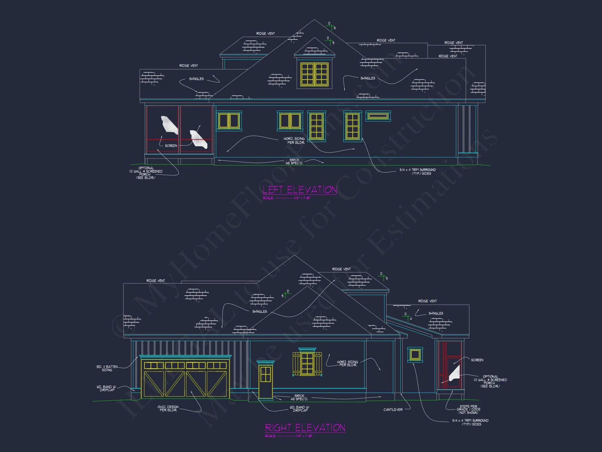 Craftsman house Plan with Modern Floor Designs & CAD Blueprints
