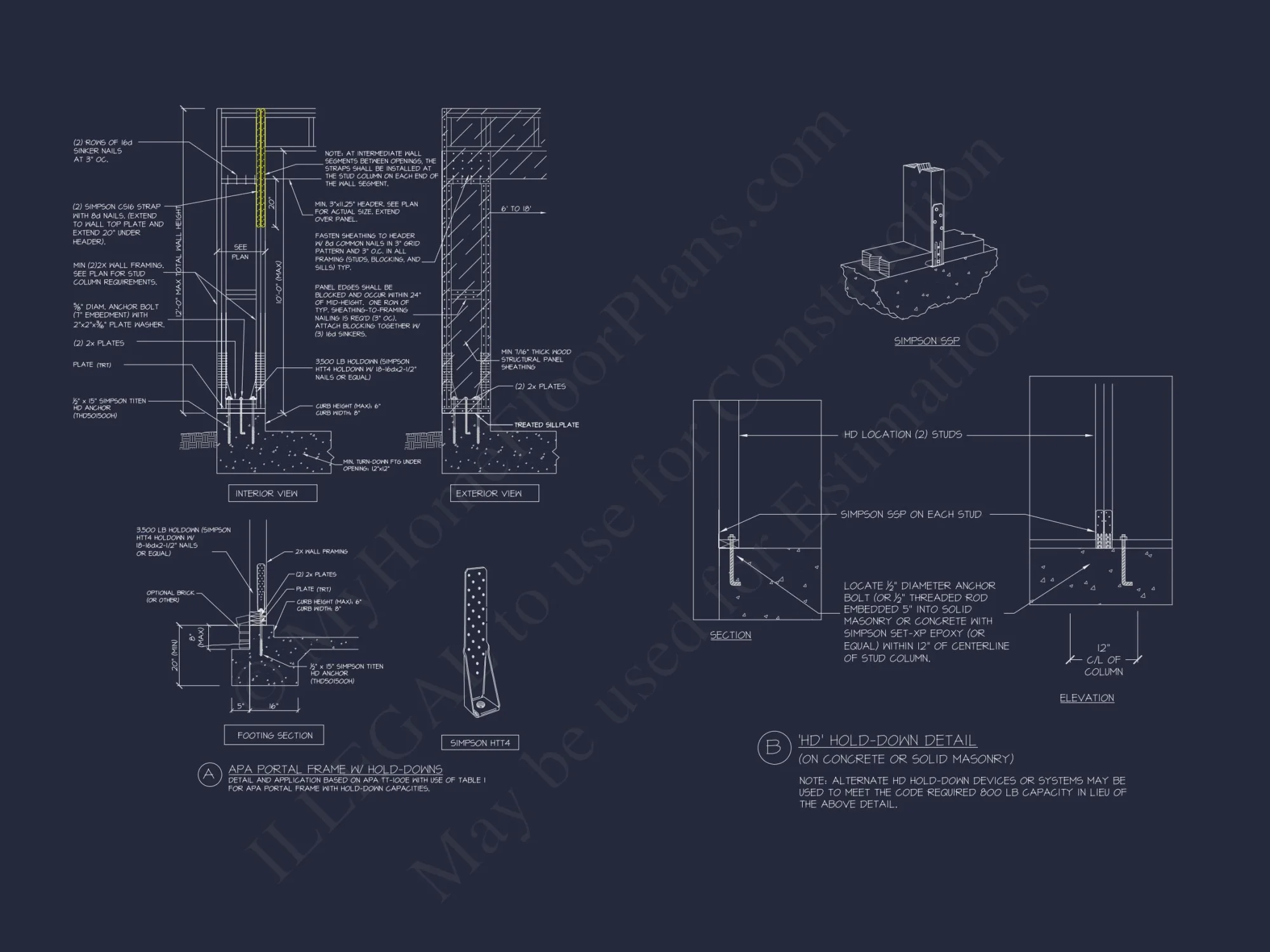 Beach house Floor Plan: 2-Story CAD Designs with 4 Bedrooms