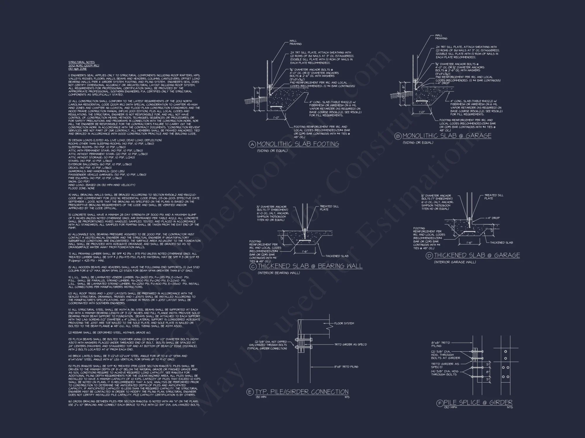 Beach house Floor Plan: 2-Story CAD Designs with 4 Bedrooms