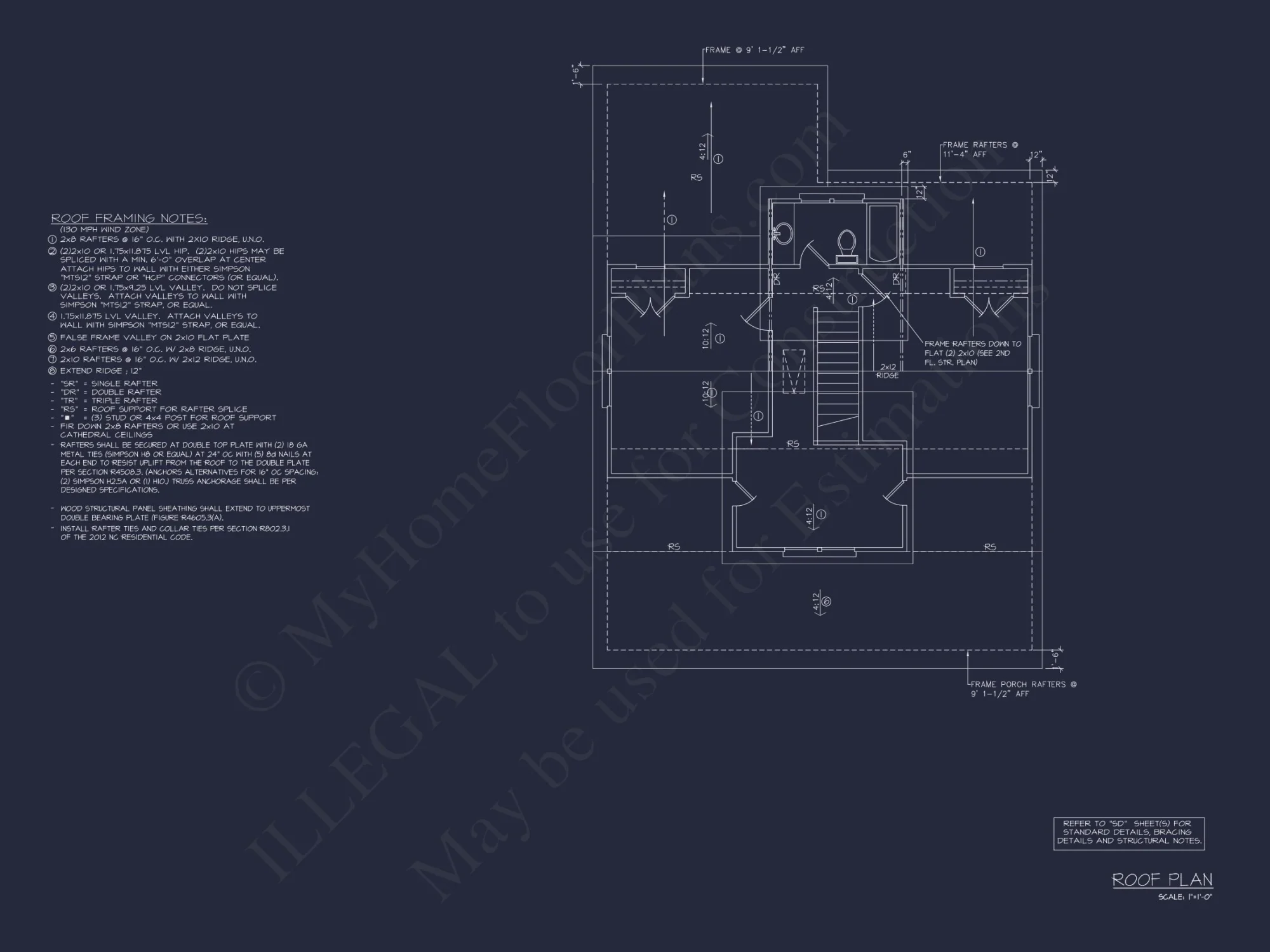Beach house Floor Plan: 2-Story CAD Designs with 4 Bedrooms