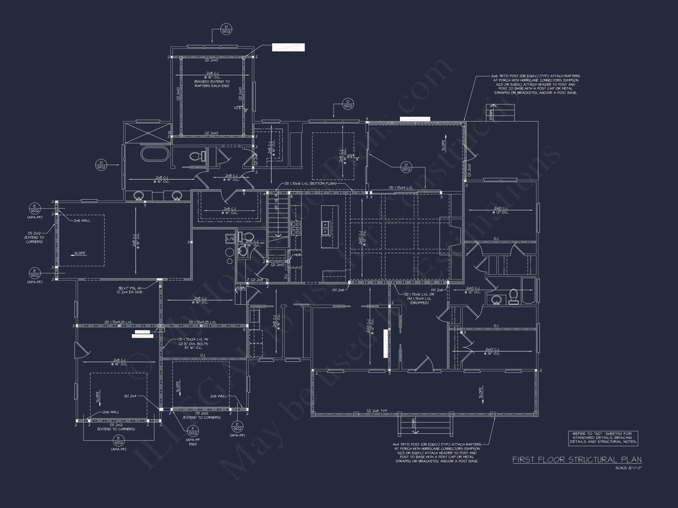 Spacious house Plan with 2 Floors, 4 Beds & Craftman Style