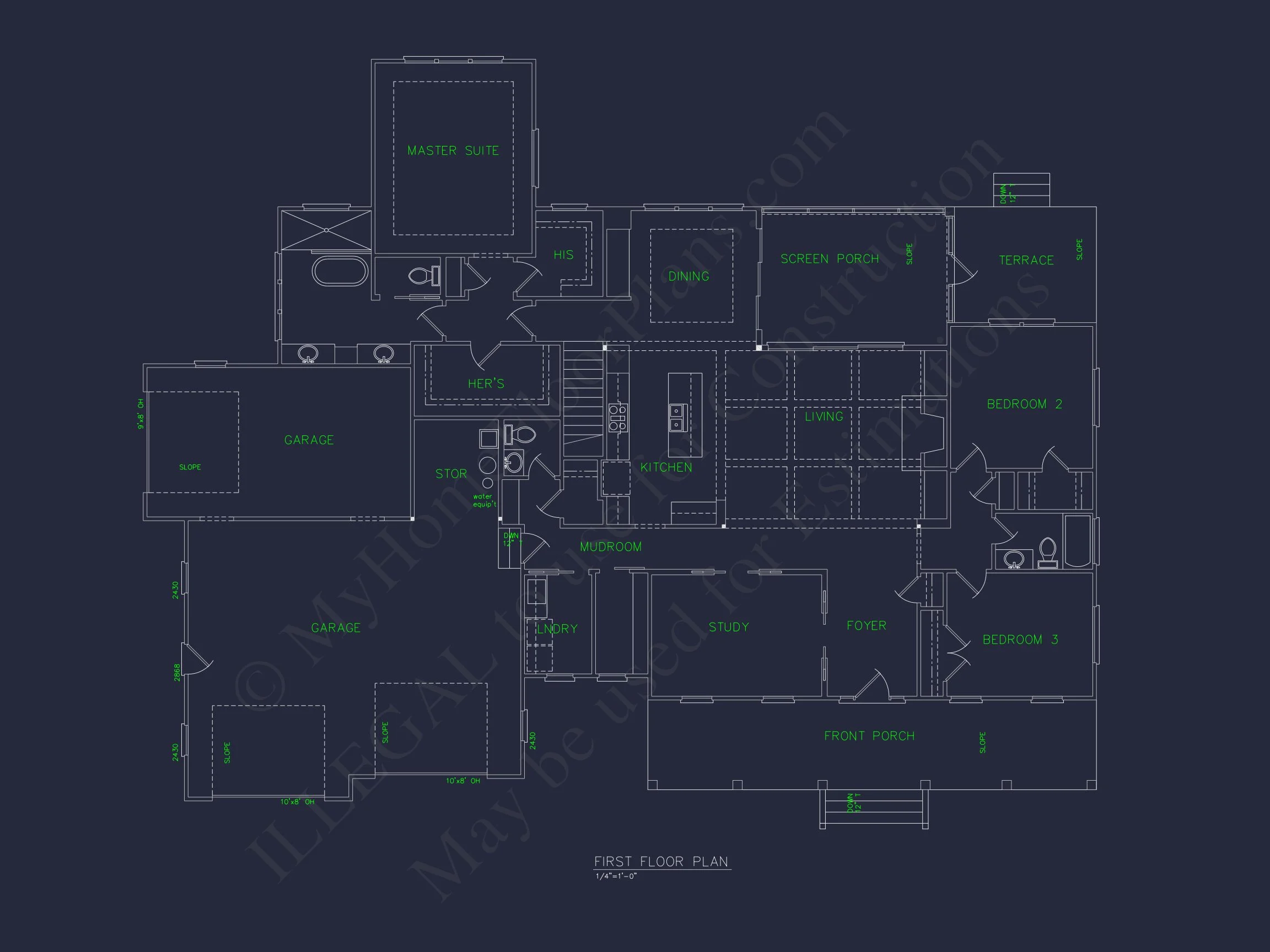 Spacious house Plan with 2 Floors, 4 Beds & Craftman Style