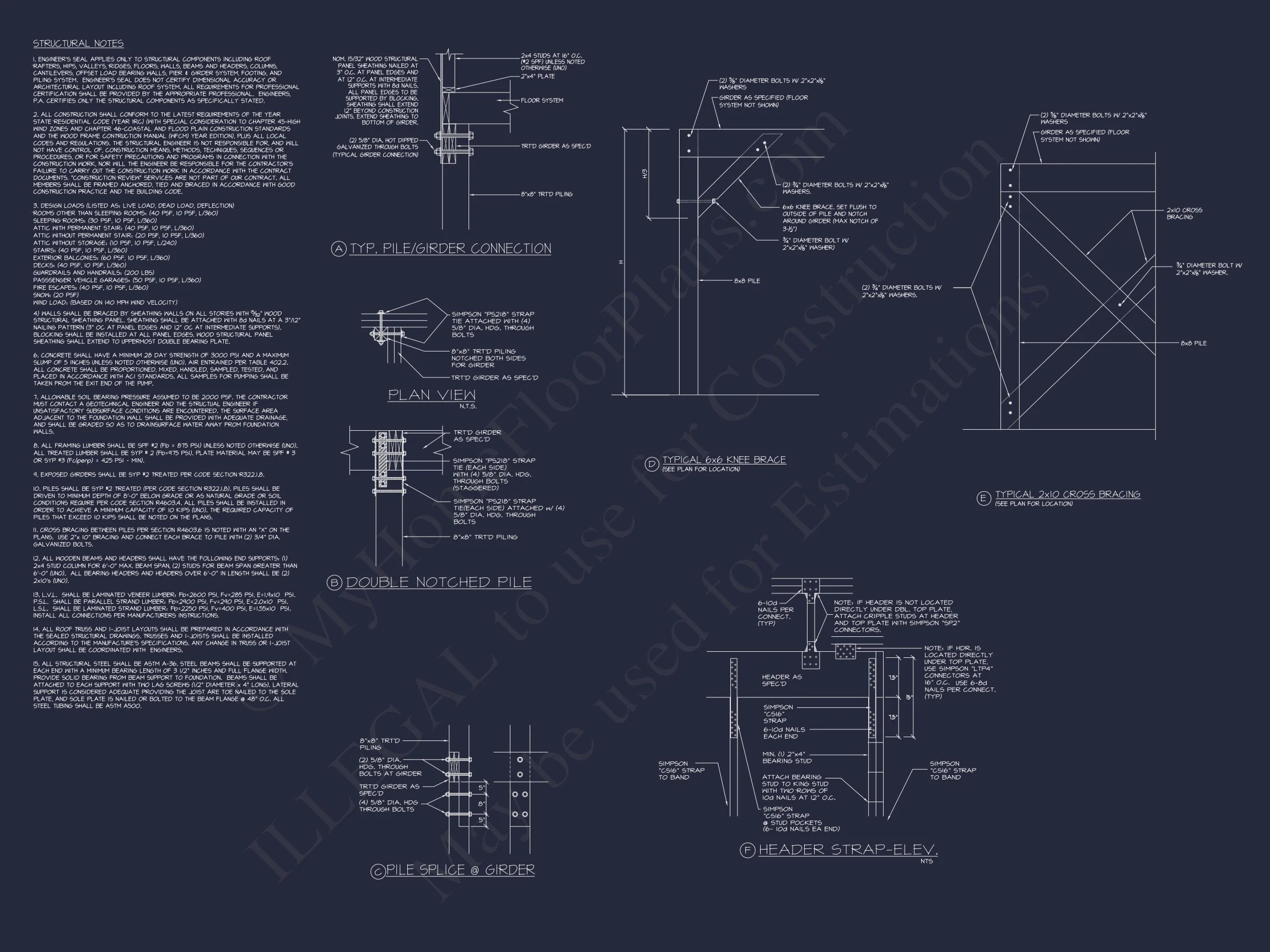 17-1008 HOUSE PLAN - Charming Beach House Plan: Architectural Floor Designs in CAD 16 Charming Beach house Plan: Architectural Floor Designs in CAD