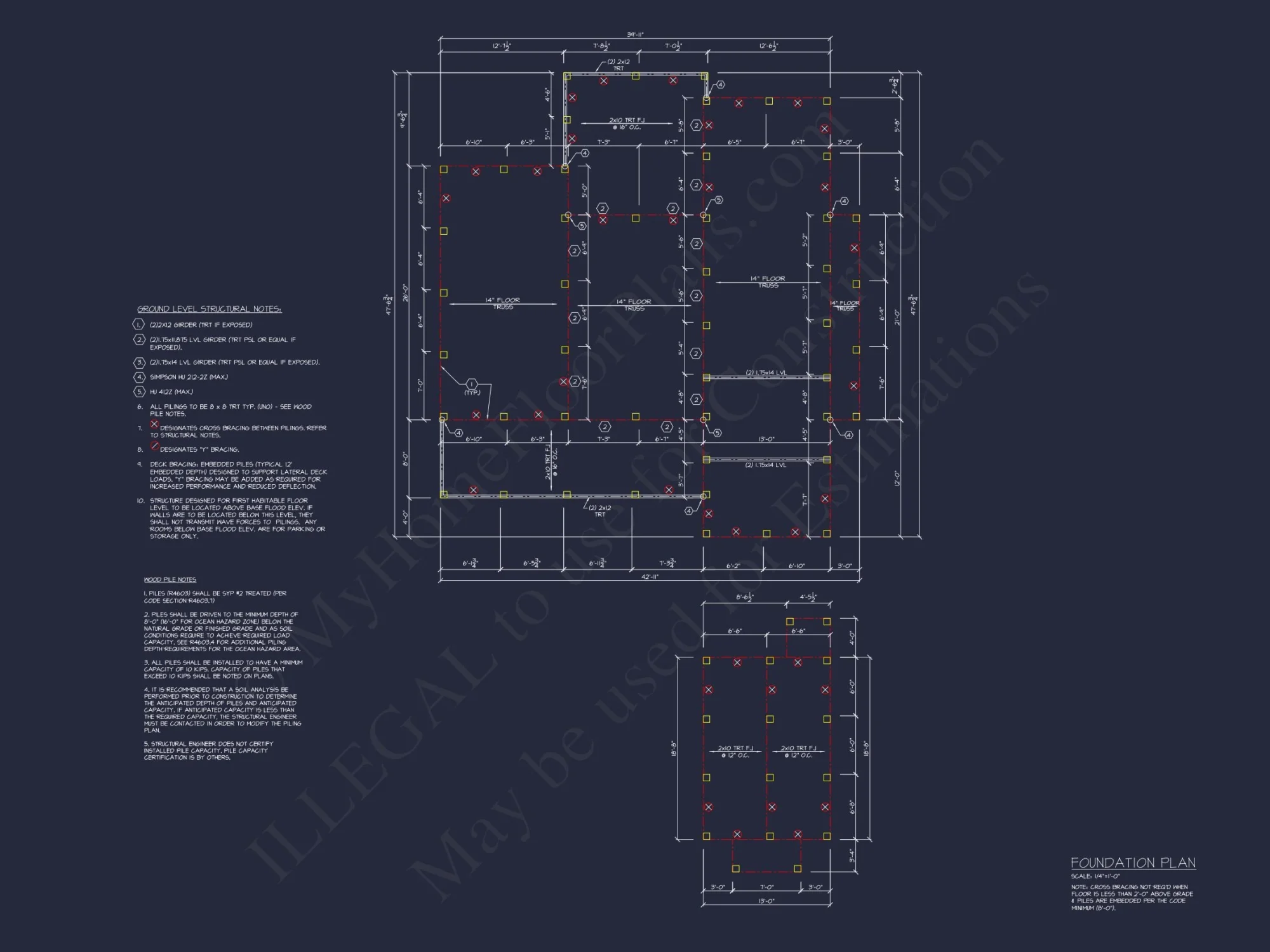 Charming Beach house Plan: Architectural Floor Designs in CAD
