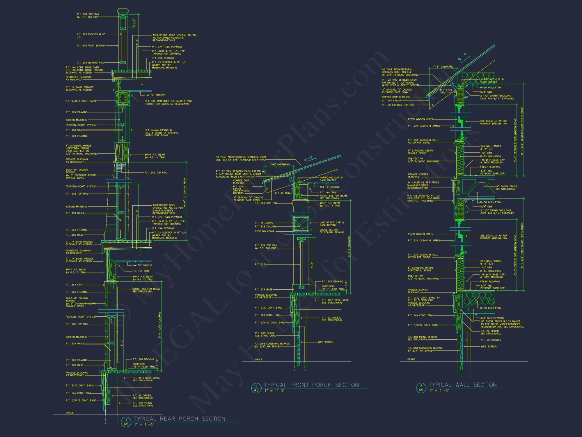 Charming Beach house Plan: Architectural Floor Designs in CAD