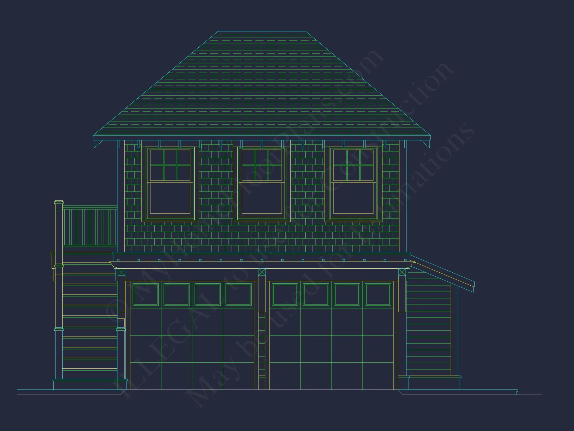 Charming Beach house Plan: Architectural Floor Designs in CAD