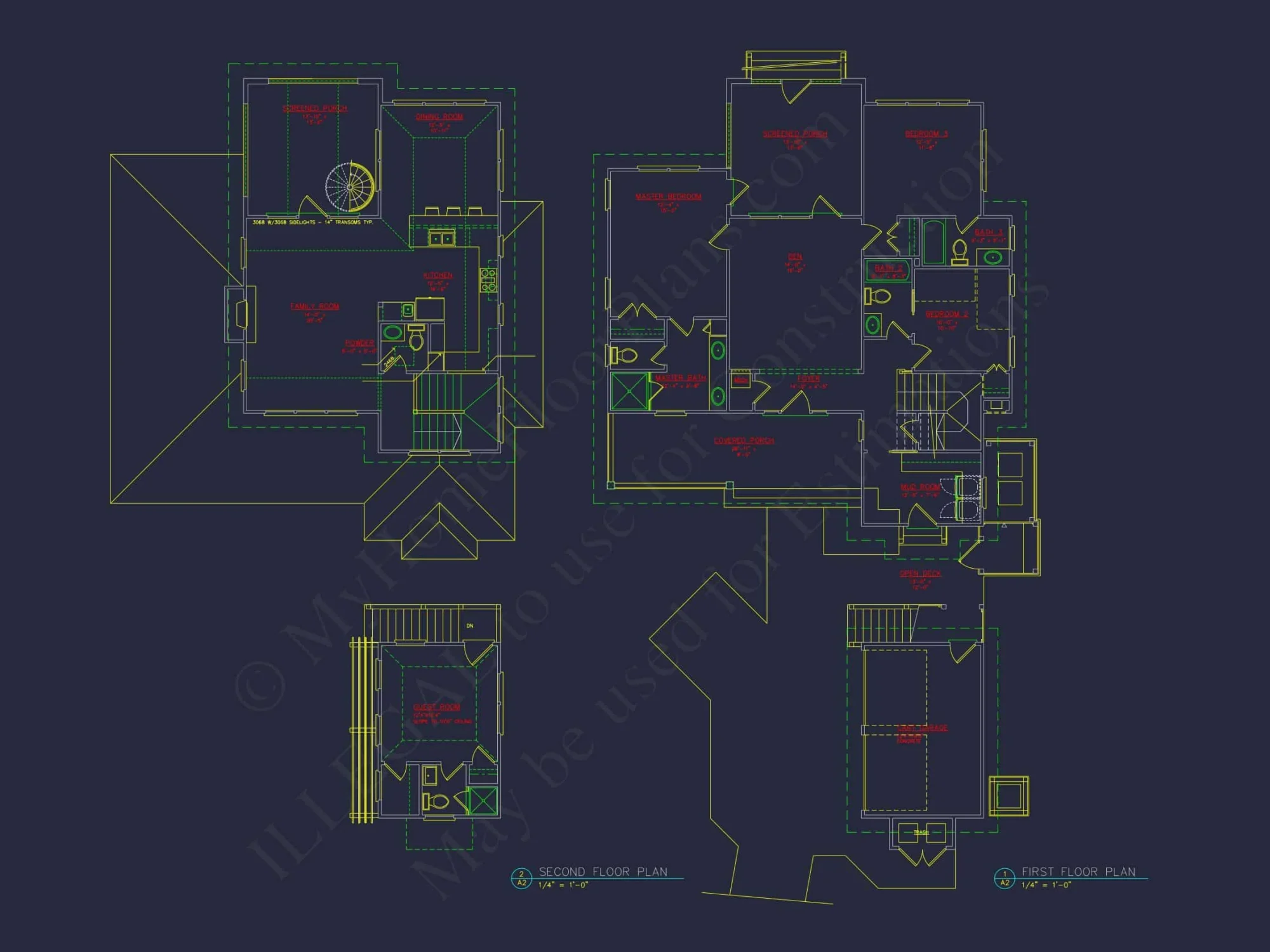 Charming Beach house Plan: Architectural Floor Designs in CAD