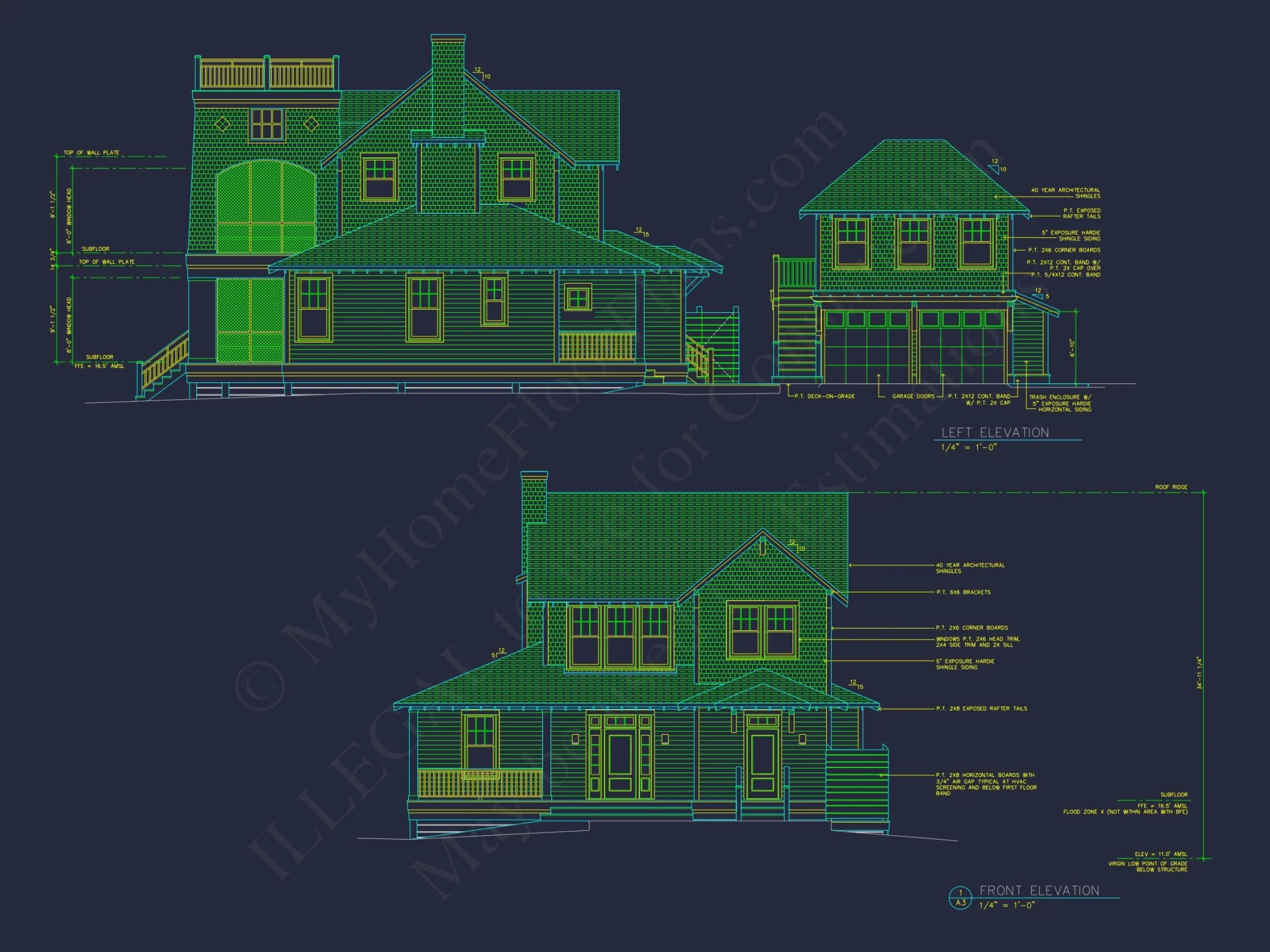 Charming Beach house Plan: Architectural Floor Designs in CAD