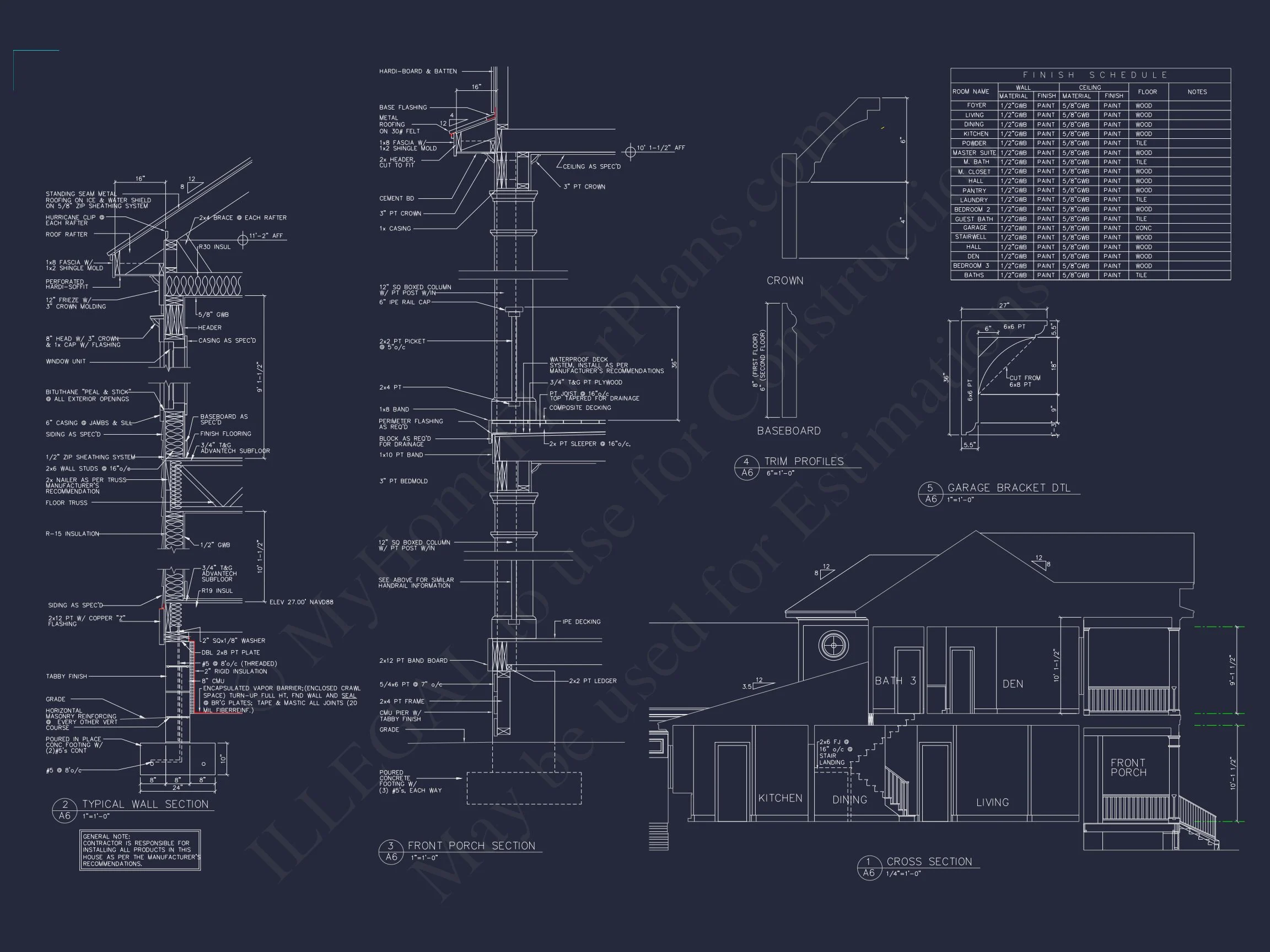 Elegant house Plan with 2 Story Floors, CAD Designs & Blueprints