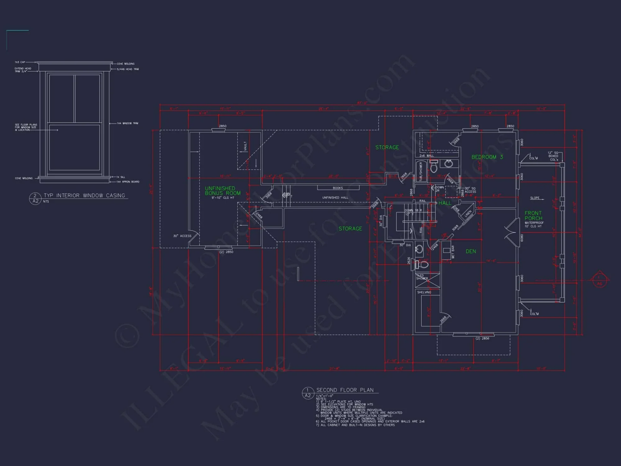 Elegant house Plan with 2 Story Floors, CAD Designs & Blueprints