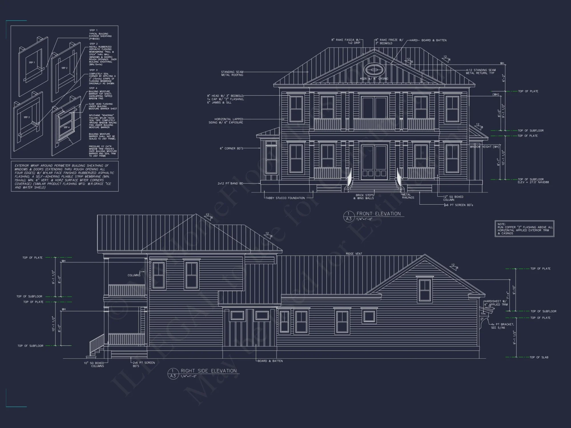 Elegant house Plan with 2 Story Floors, CAD Designs & Blueprints