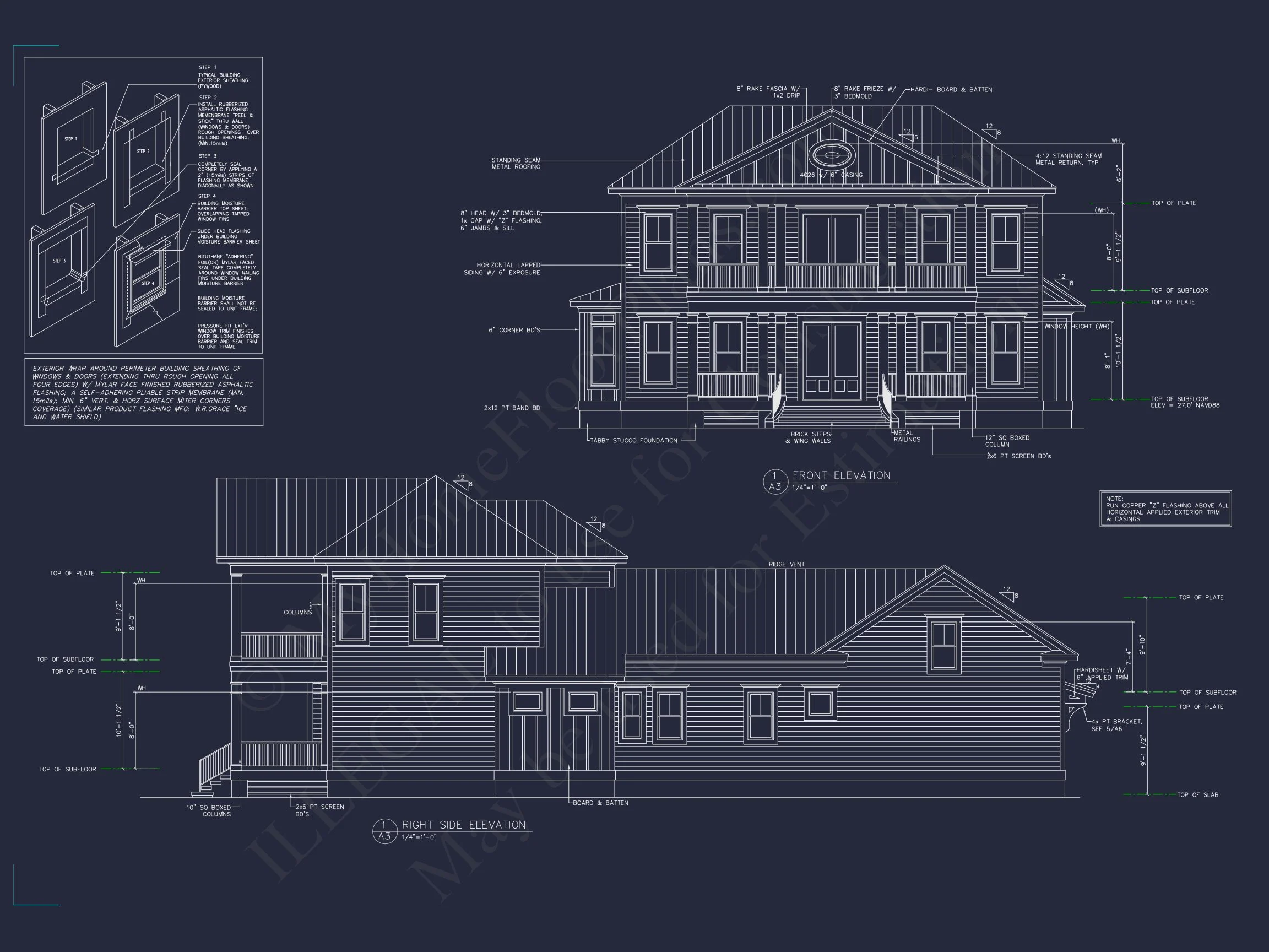 Elegant house Plan with 2 Story Floors, CAD Designs & Blueprints