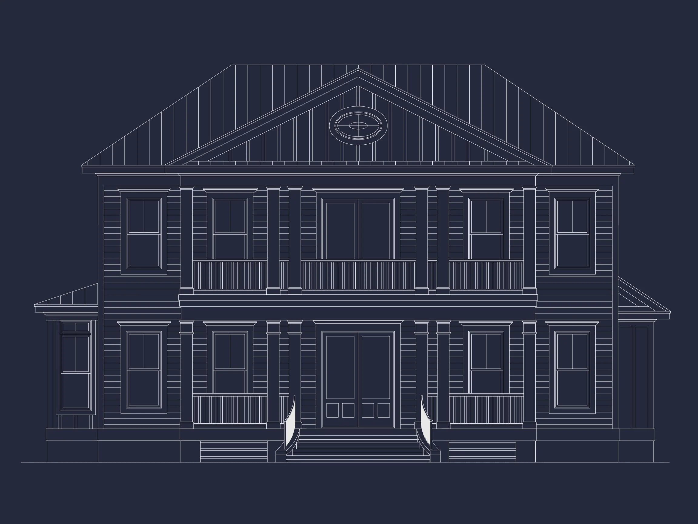 Elegant house Plan with 2 Story Floors, CAD Designs & Blueprints