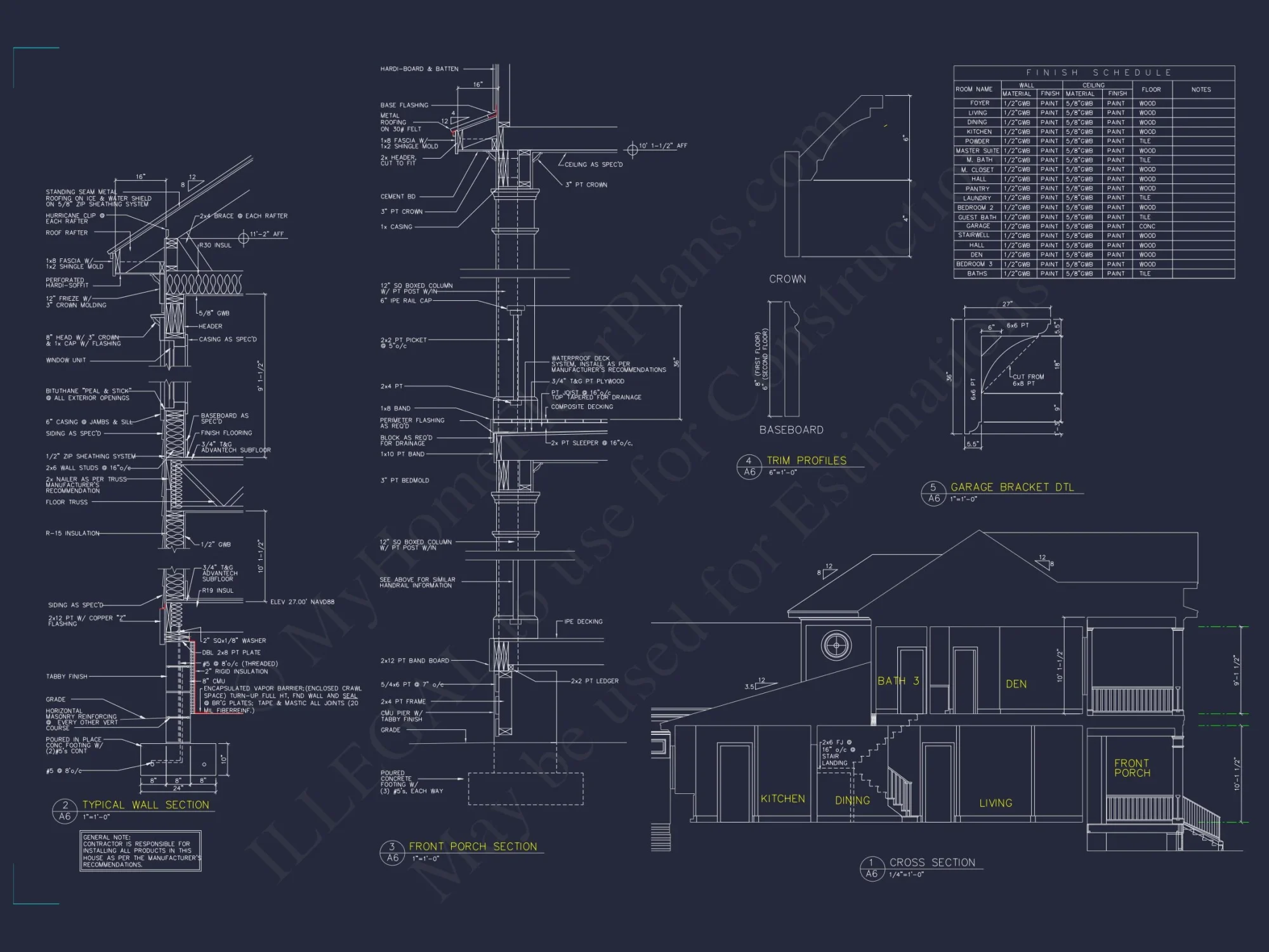 Bright Beach house Plan with Detailed Blueprint Design