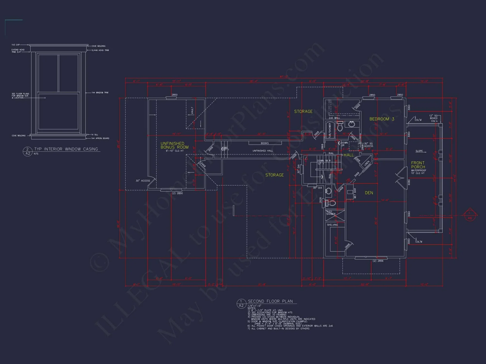 Bright Beach house Plan with Detailed Blueprint Design