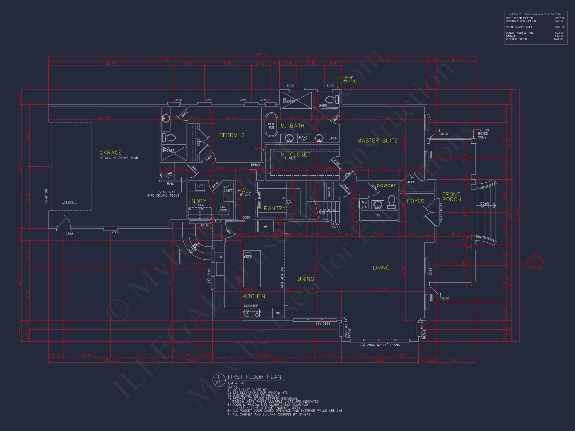 Bright Beach house Plan with Detailed Blueprint Design