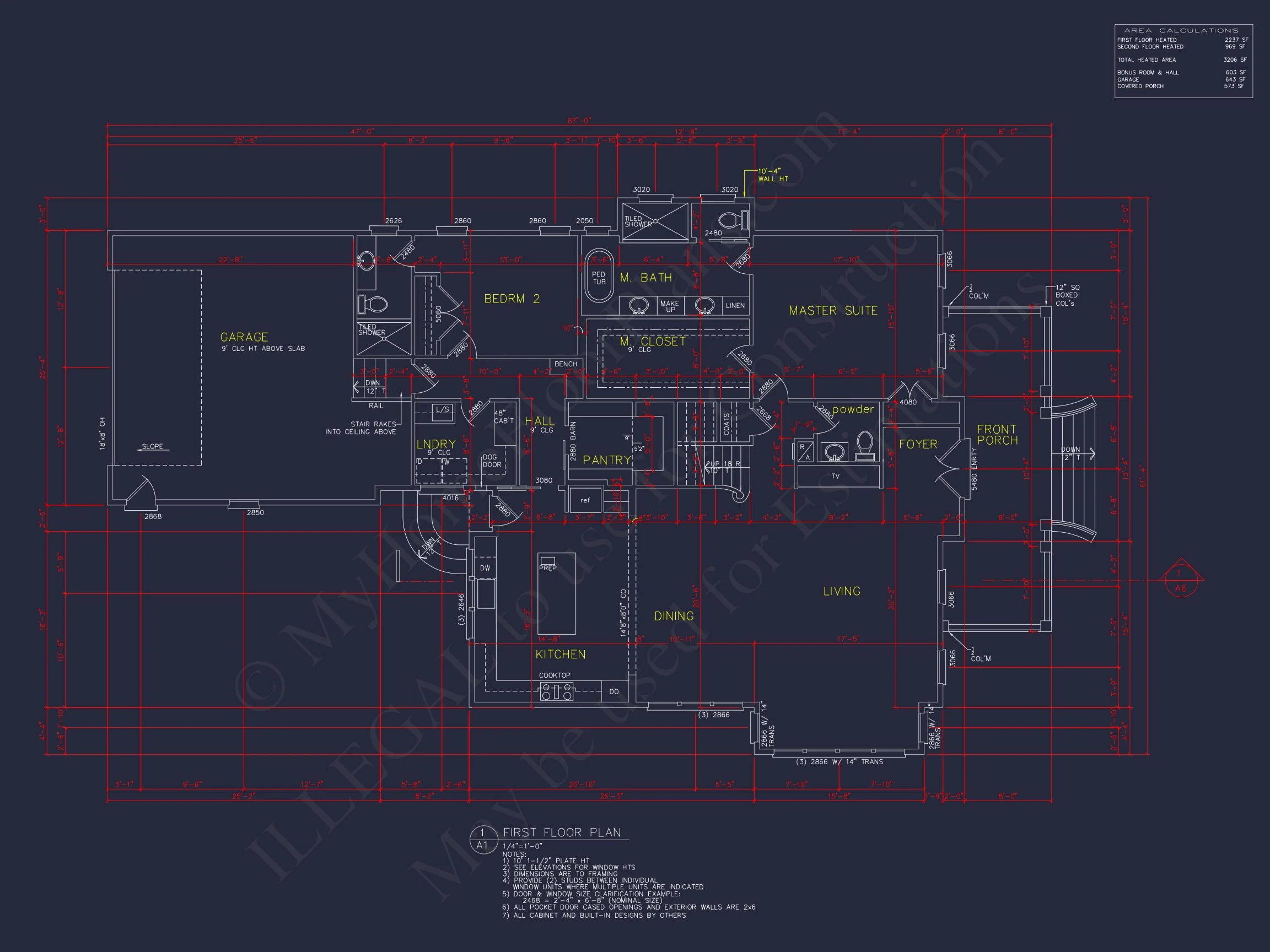 Bright Beach house Plan with Detailed Blueprint Design